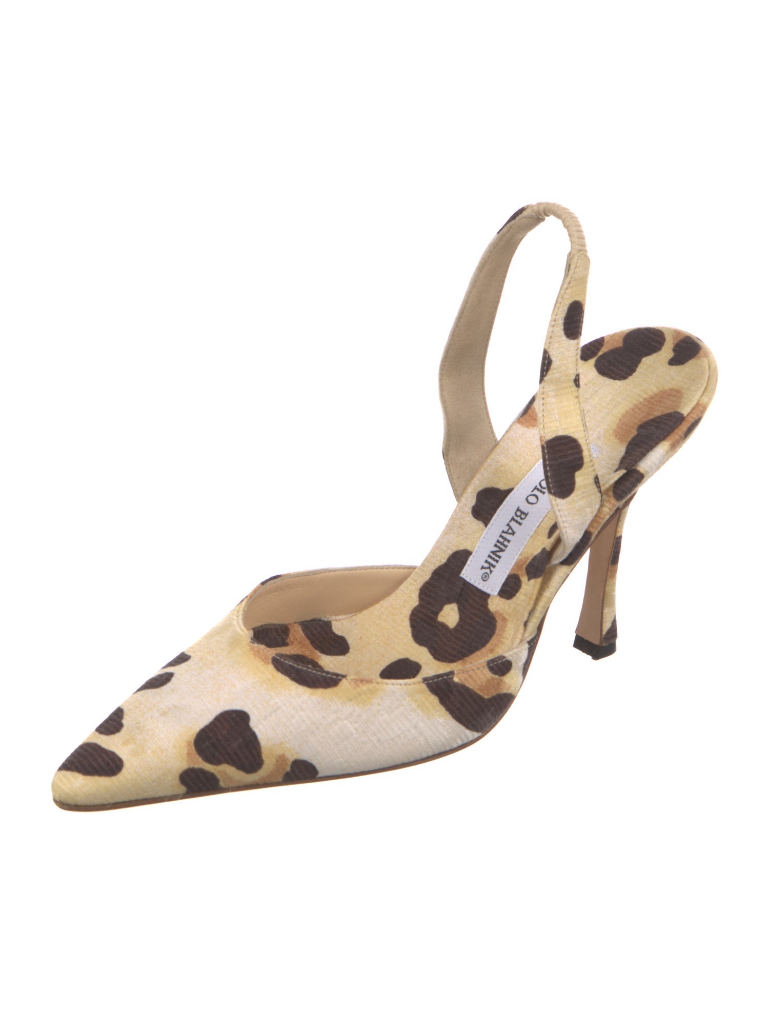 Manolo Blahnik Animal Print Slingback Pumps