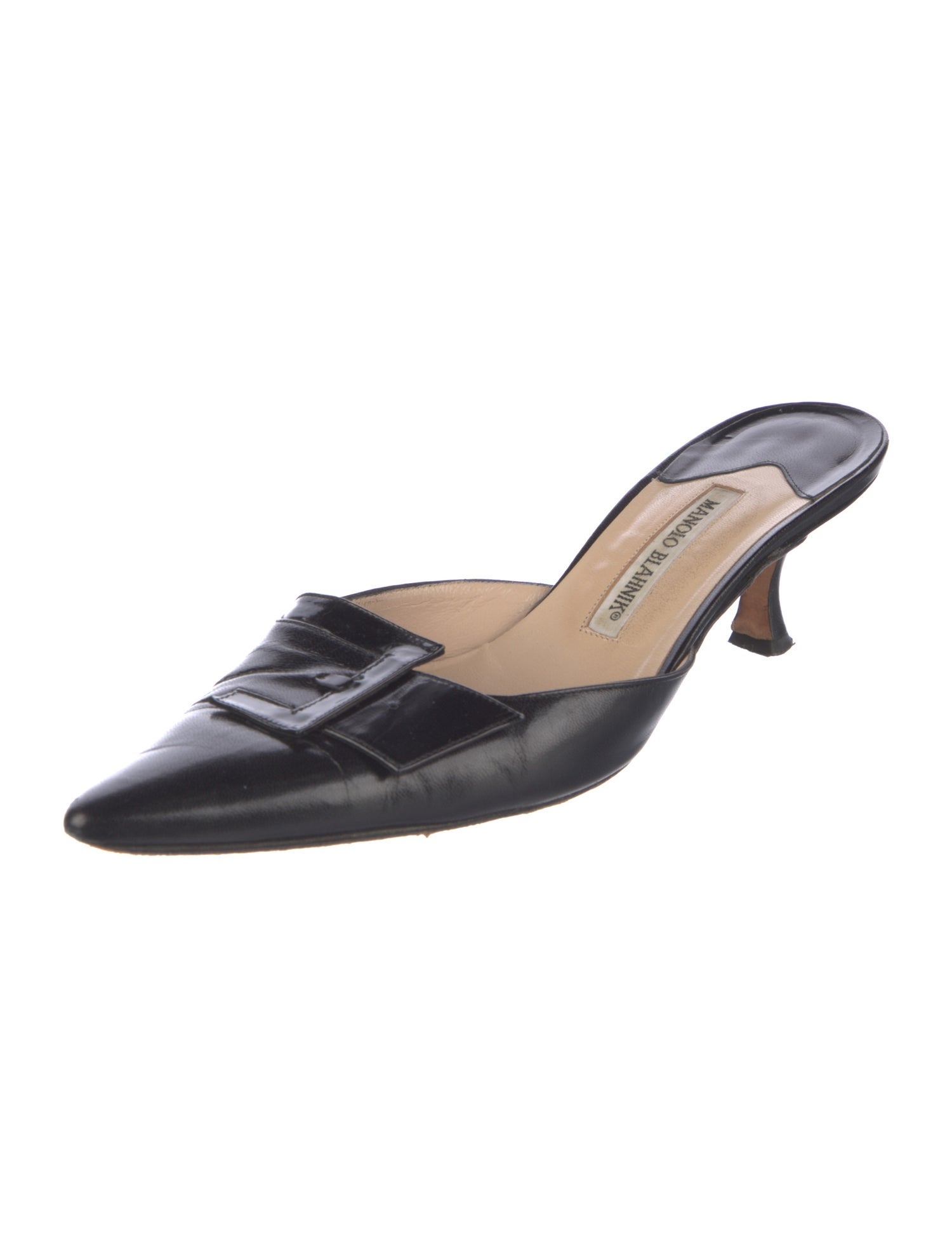 Manolo Blahnik Leather Mules