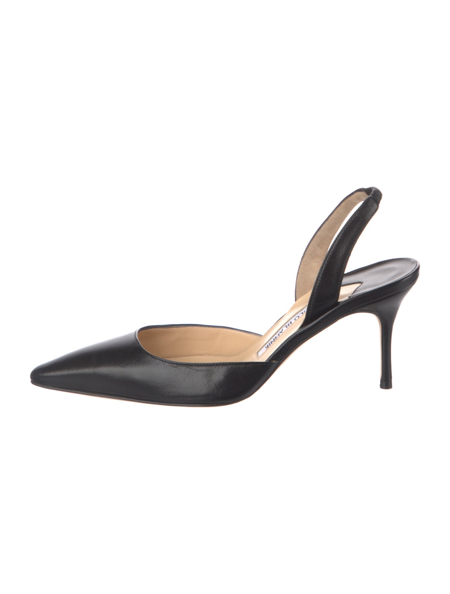 Manolo Blahnik Leather Slingback Pumps
