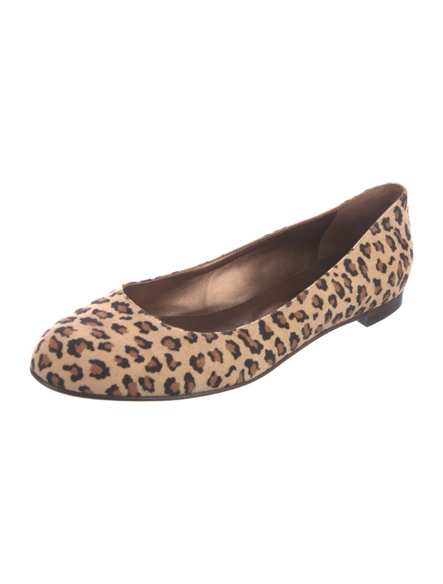 Manolo Blahnik Suede Animal Print Flats