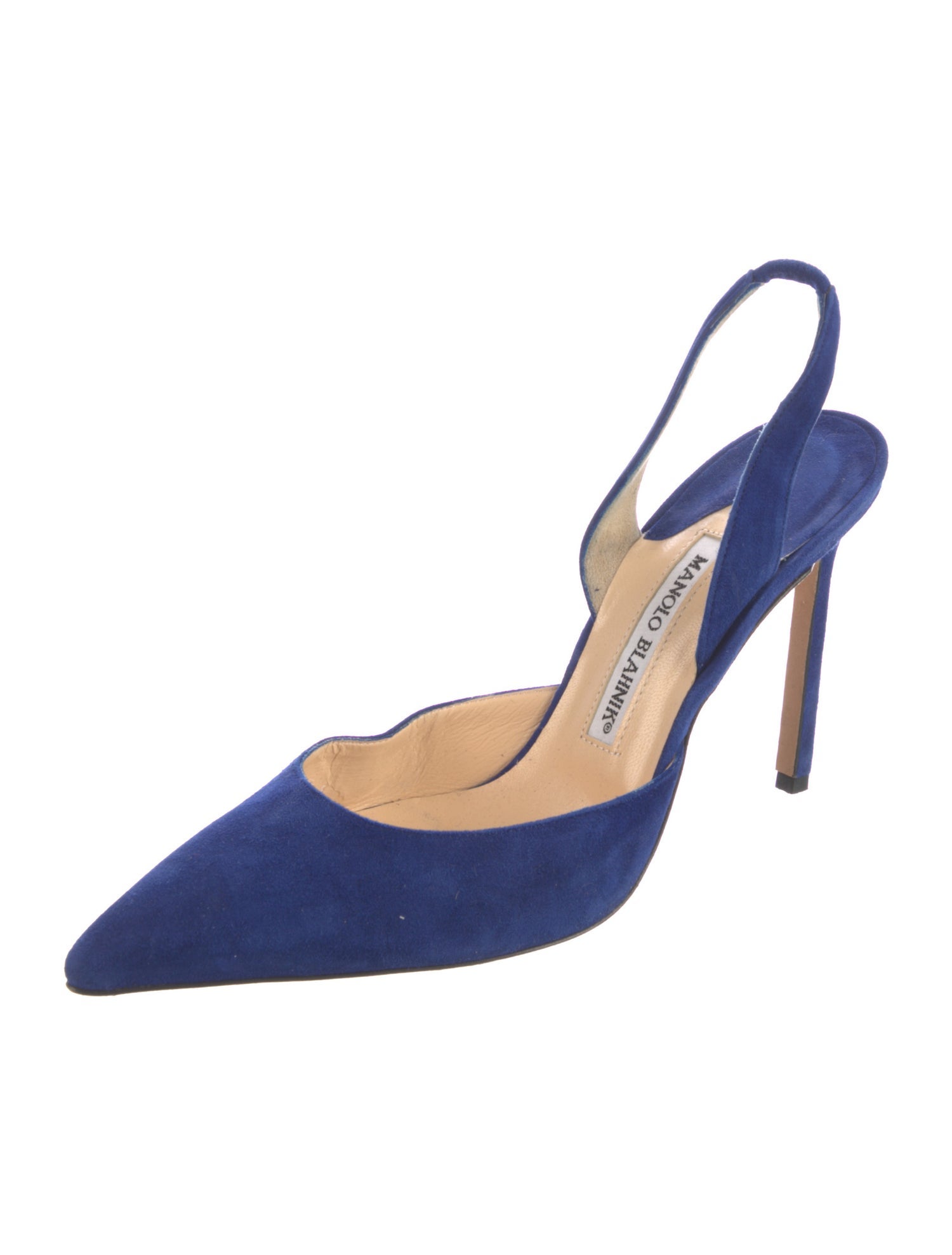 Manolo Blahnik Suede Slingback Pumps