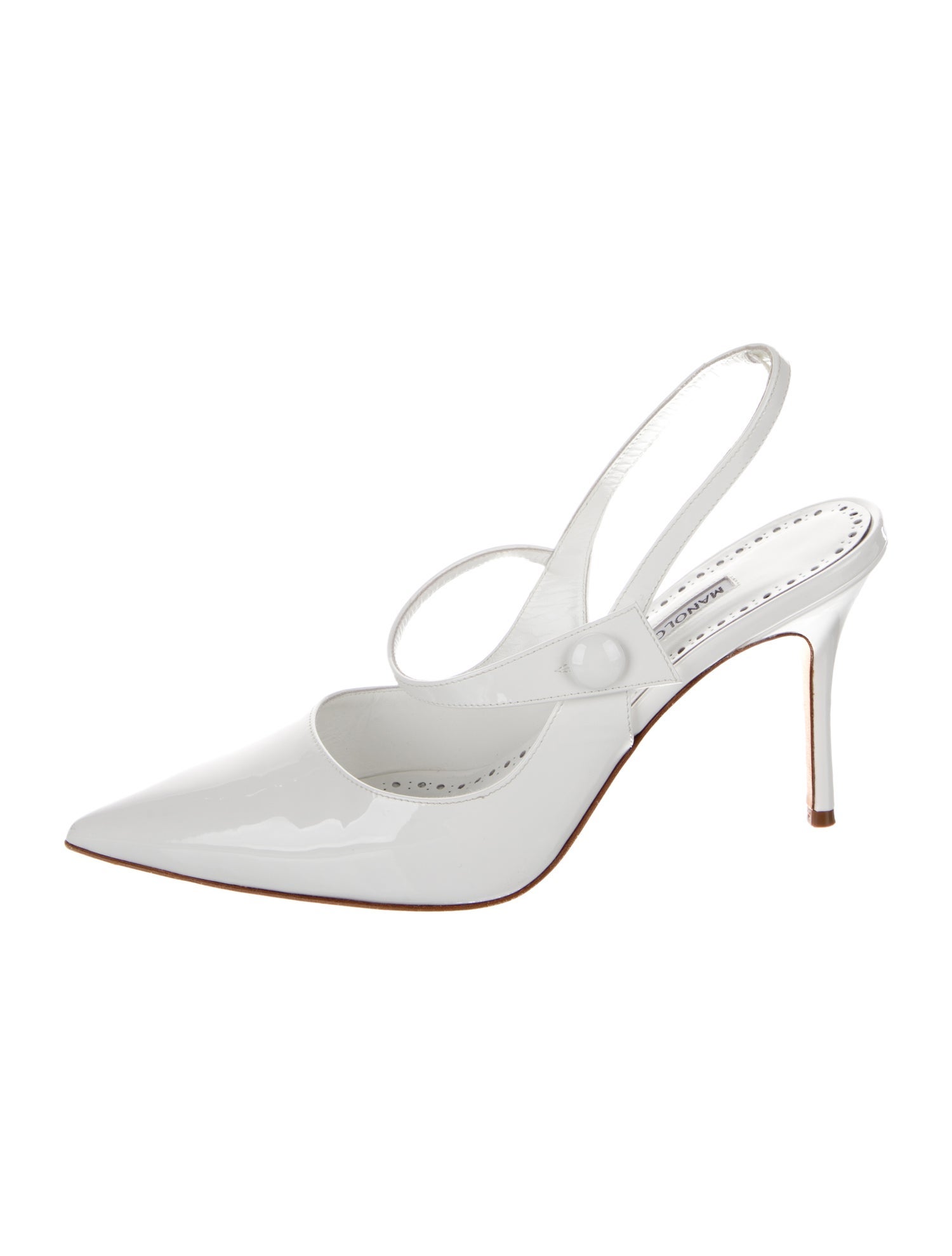 Manolo Blahnik Patent Leather Slingback Pumps