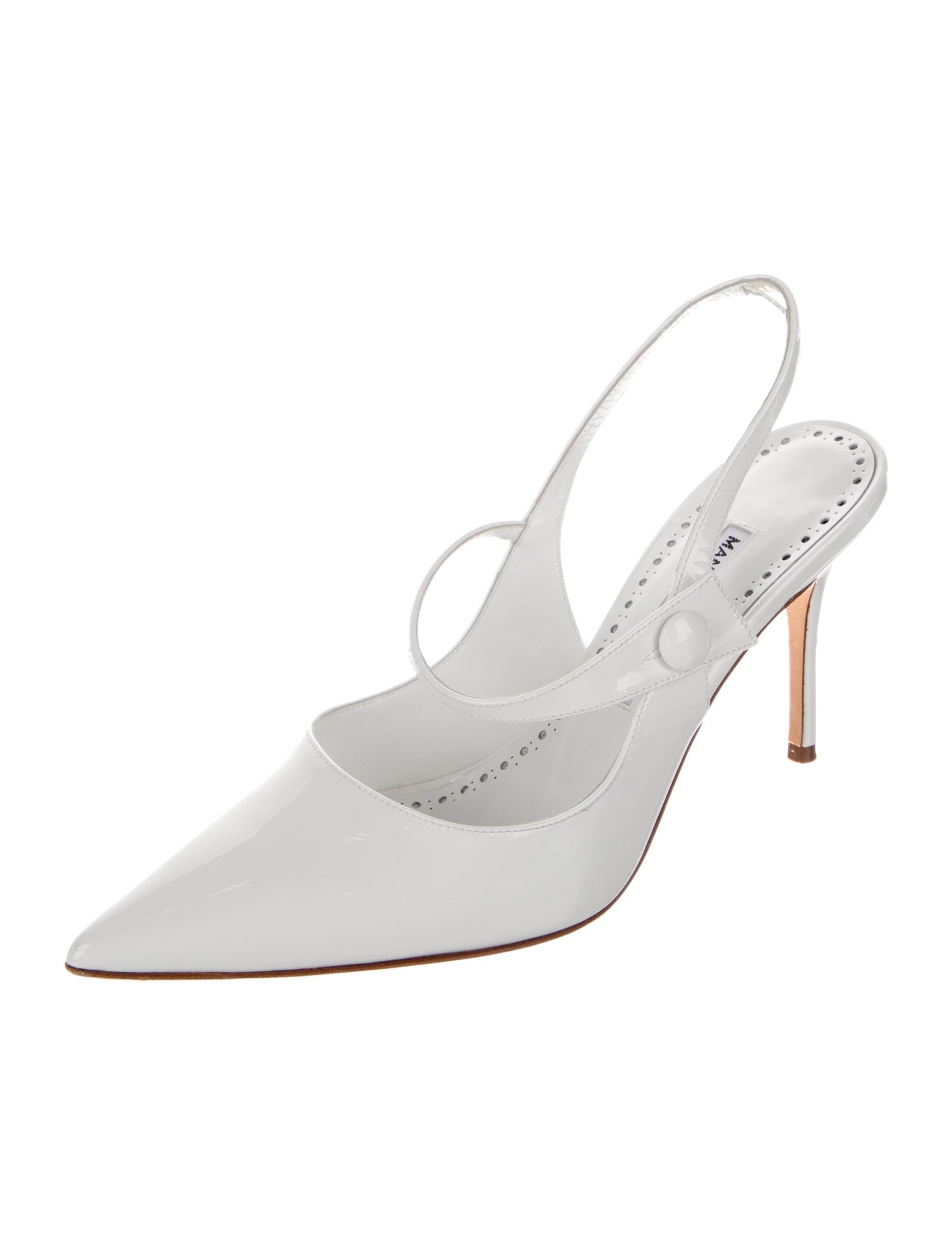Manolo Blahnik Patent Leather Slingback Pumps