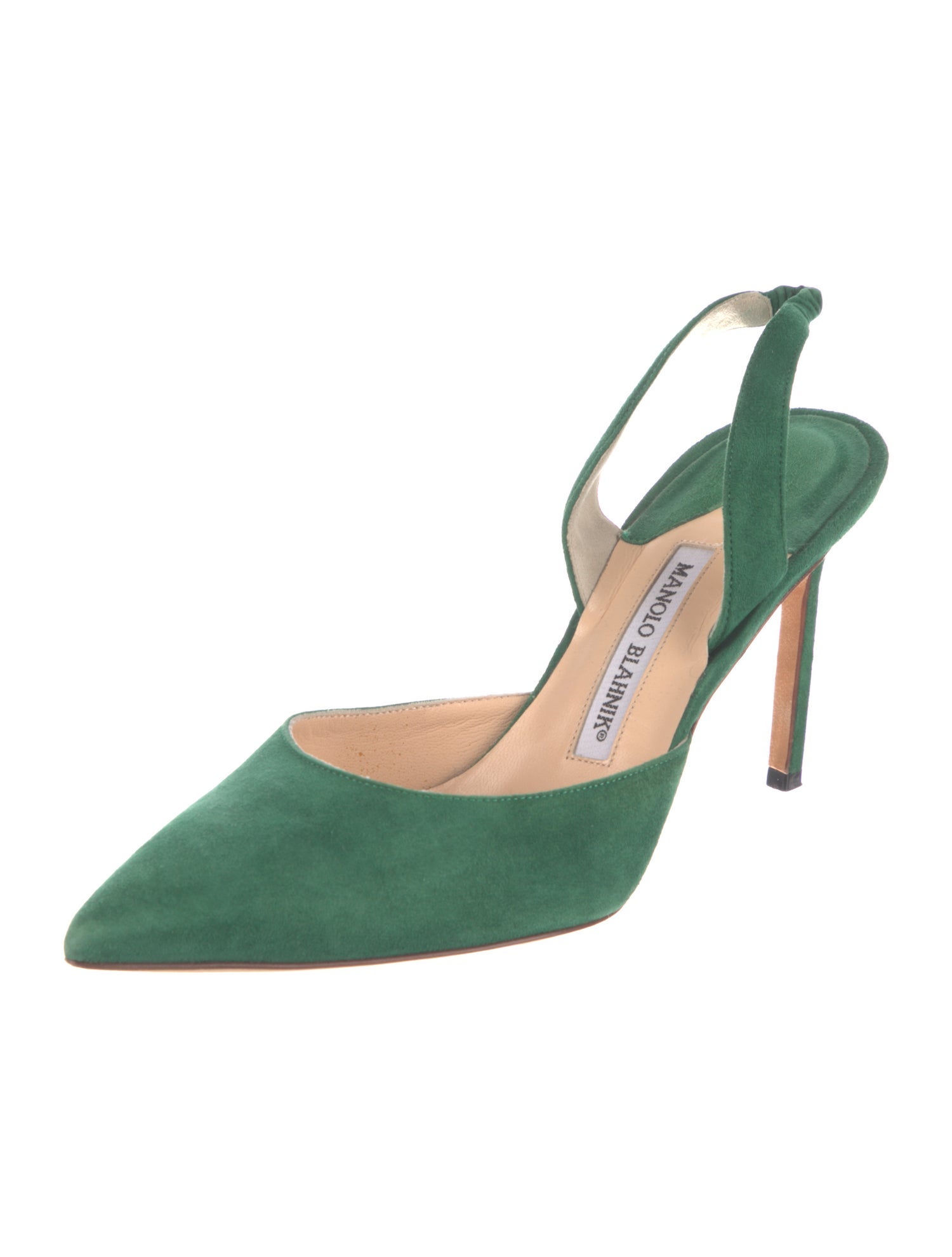 Manolo Blahnik Suede Slingback Pumps