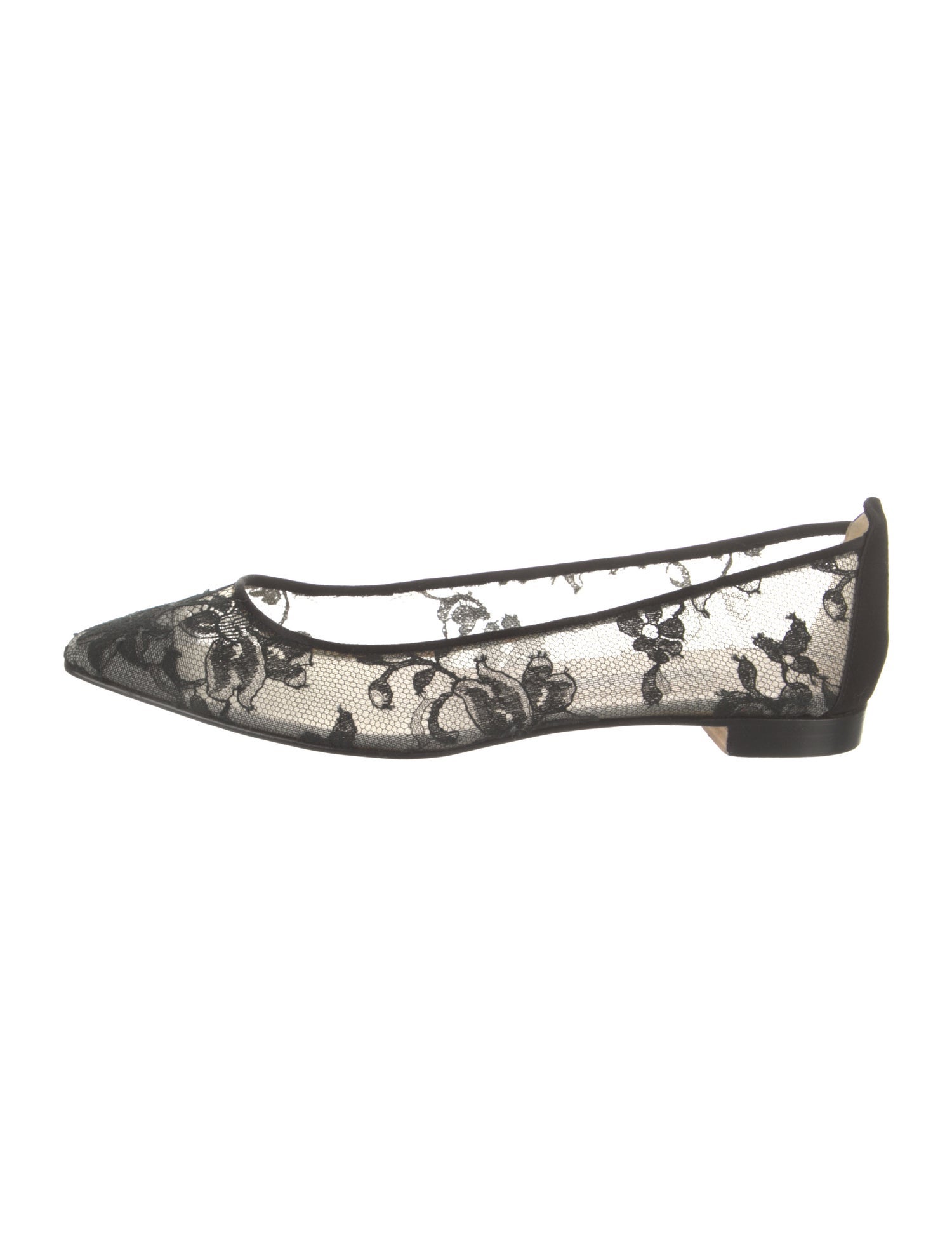 Manolo Blahnik Lace Lace Trim Embellishment Ballet Flats
