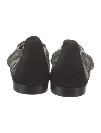 Manolo Blahnik Lace Lace Trim Embellishment Ballet Flats