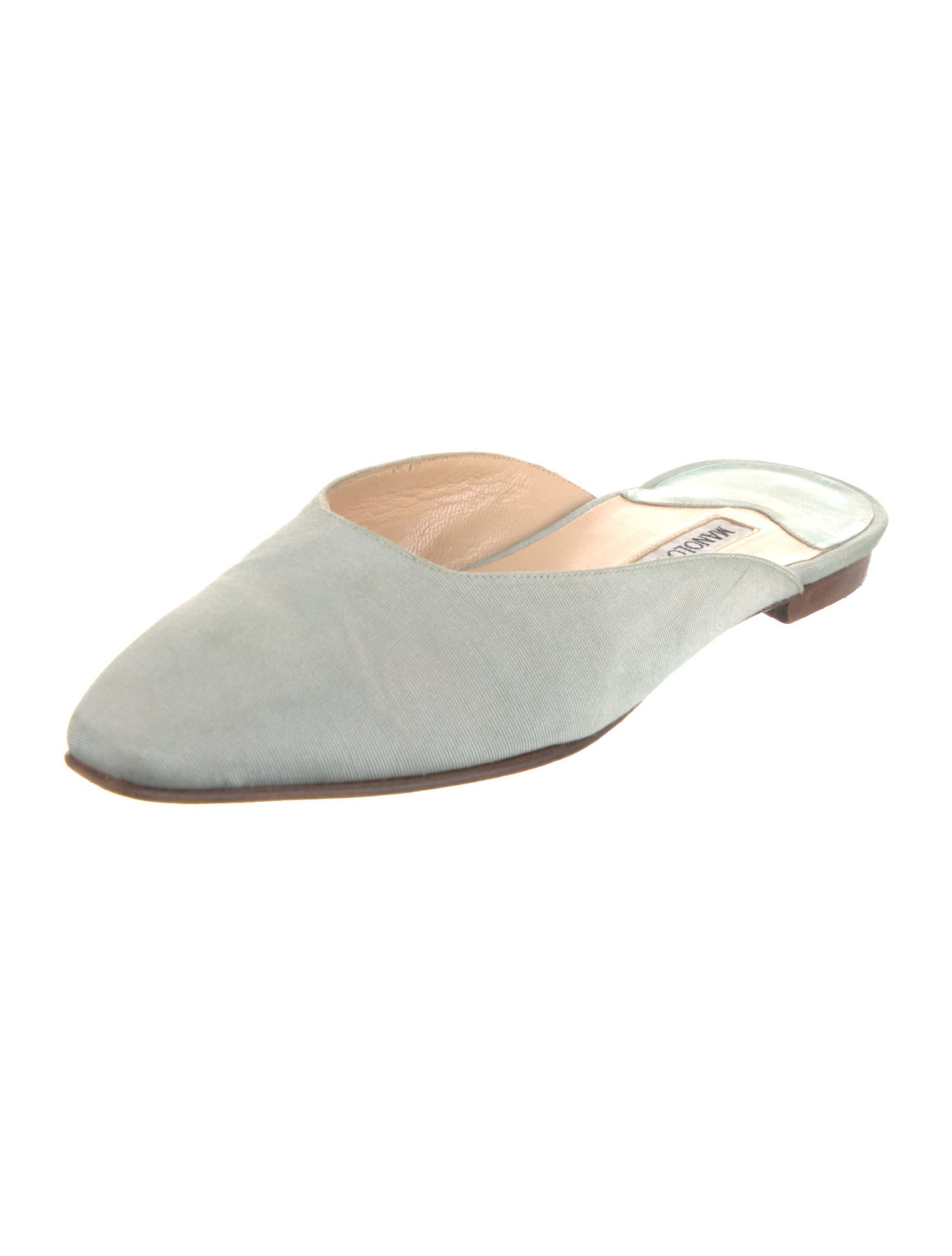 Manolo Blahnik Satin Mules