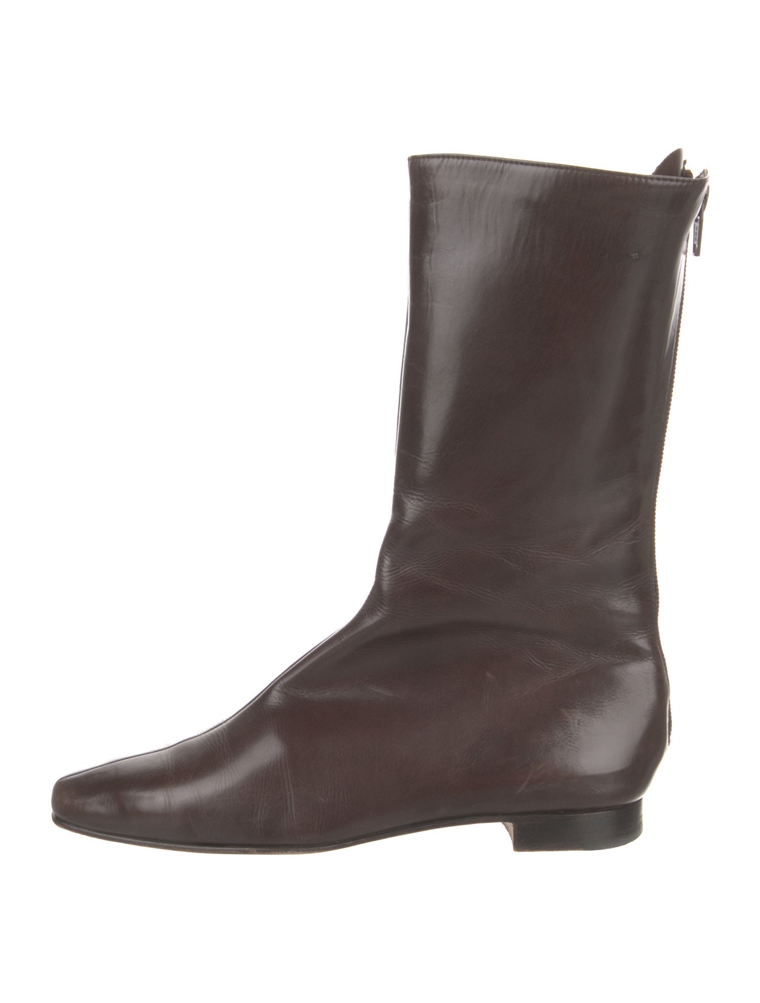 Manolo Blahnik Leather Combat Boots