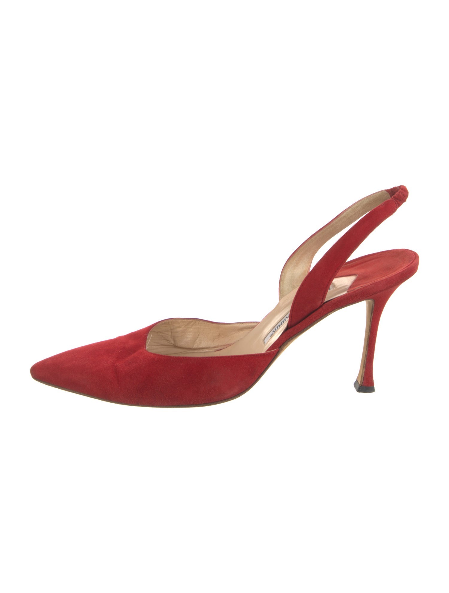 Manolo Blahnik Suede Slingback Pumps