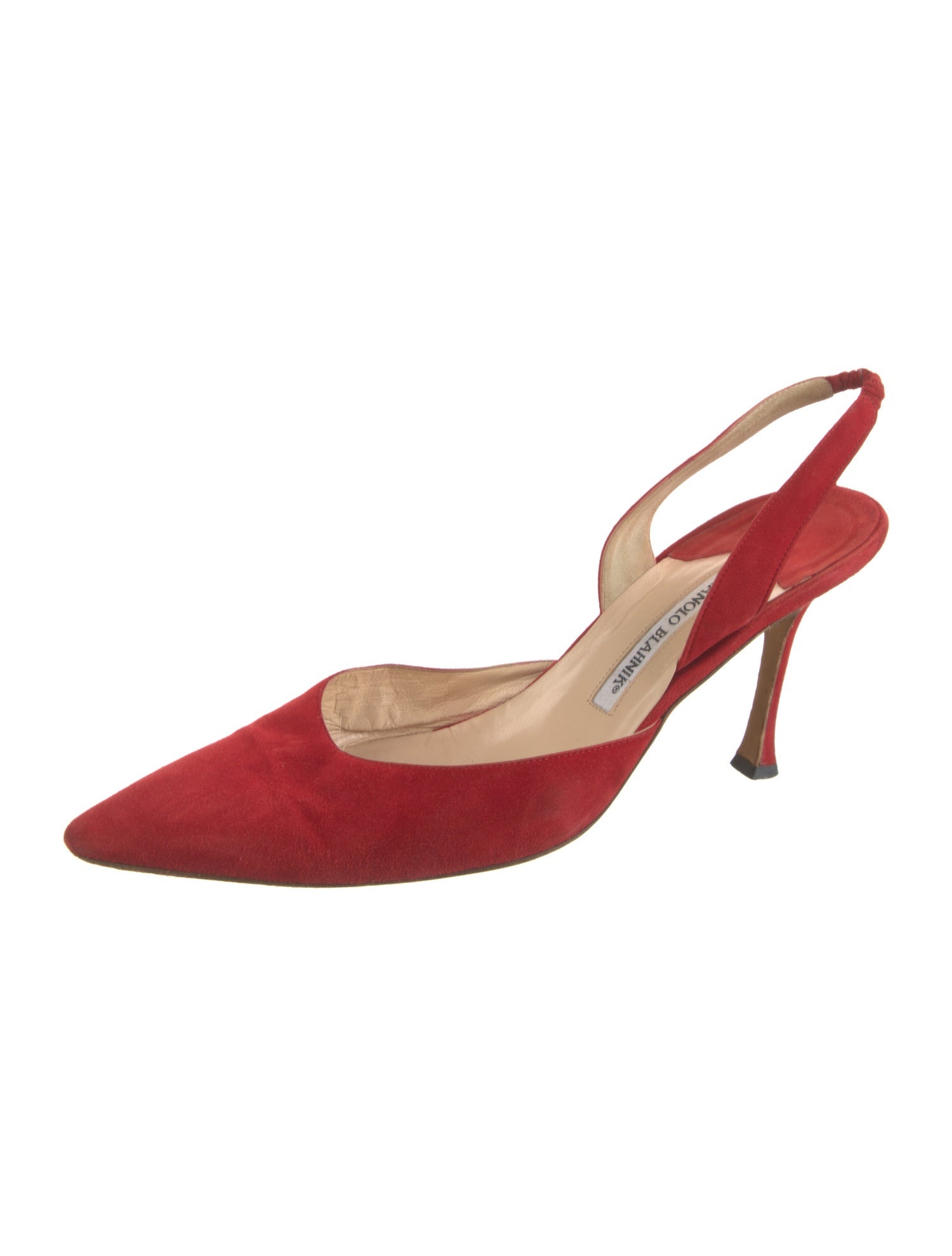 Manolo Blahnik Suede Slingback Pumps