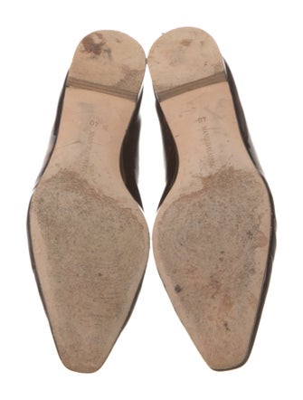 Manolo Blahnik Patent Leather Animal Print Flats