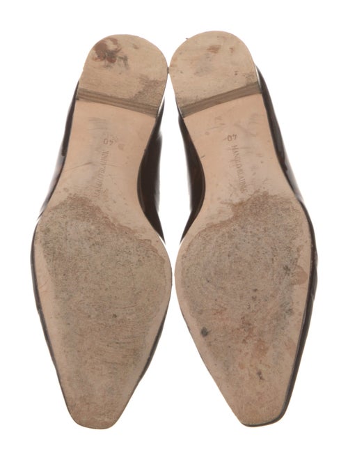 Manolo Blahnik Patent Leather Animal Print Flats