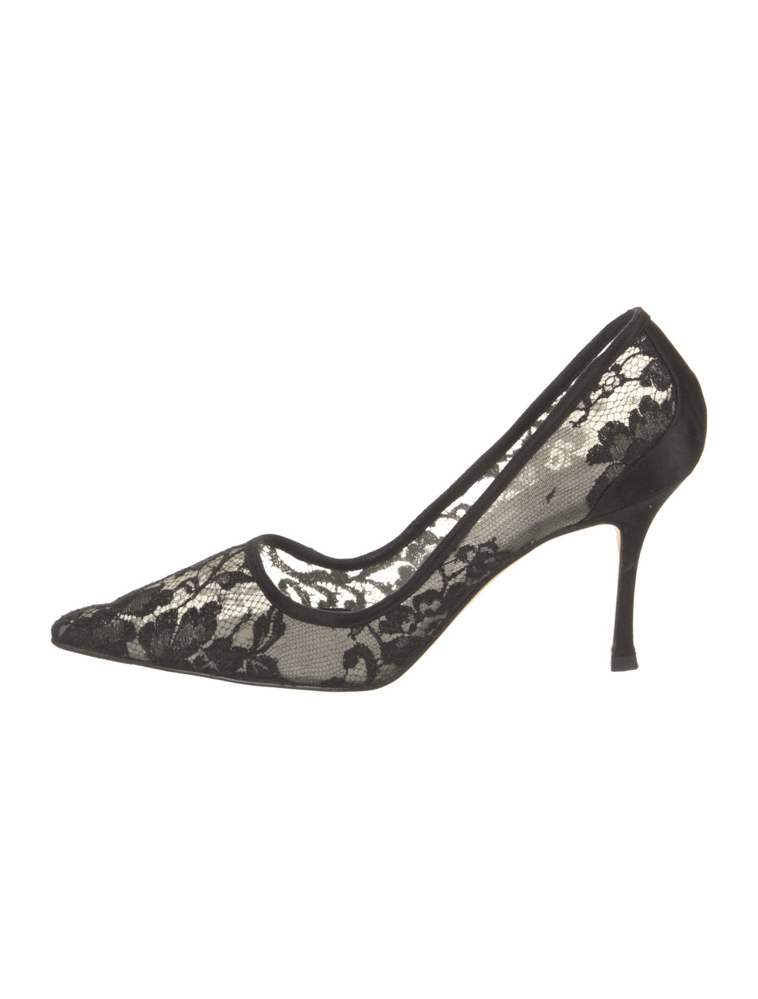 Manolo Blahnik Lace Lace Pattern Pumps