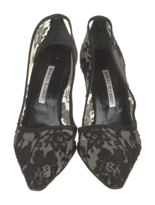 Manolo Blahnik Lace Lace Pattern Pumps
