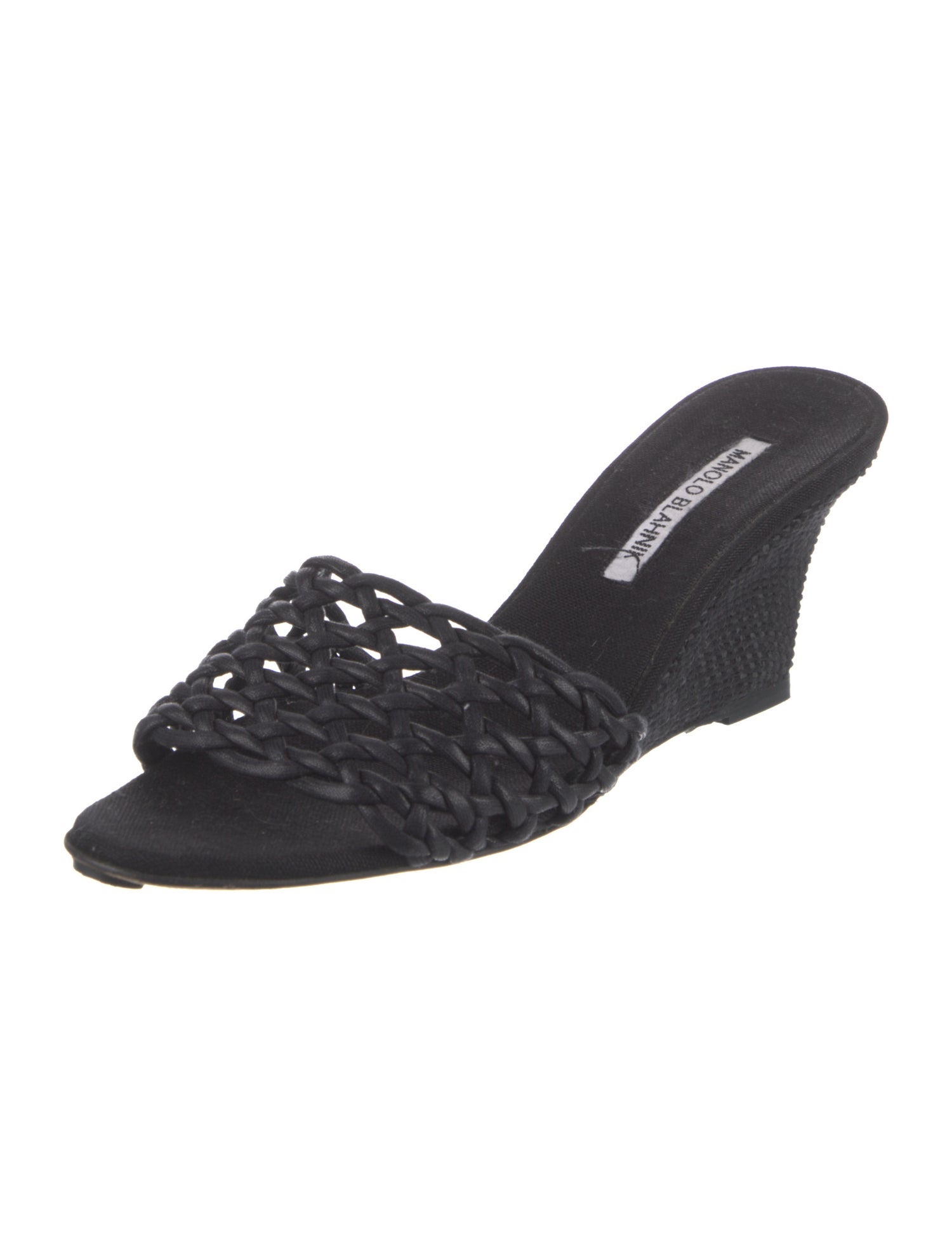Manolo Blahnik Braided Accents Slides