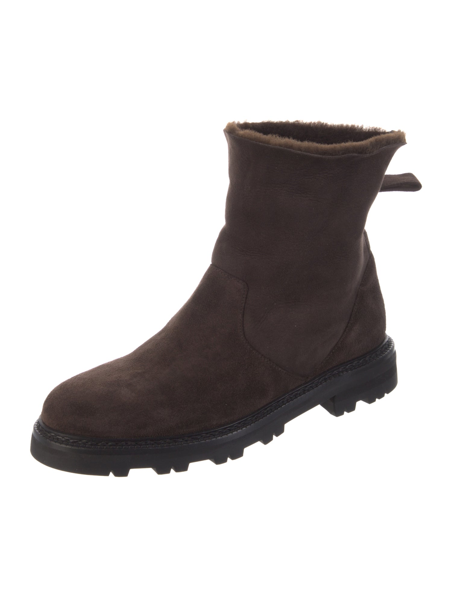 Manolo Blahnik Suede Combat Boots