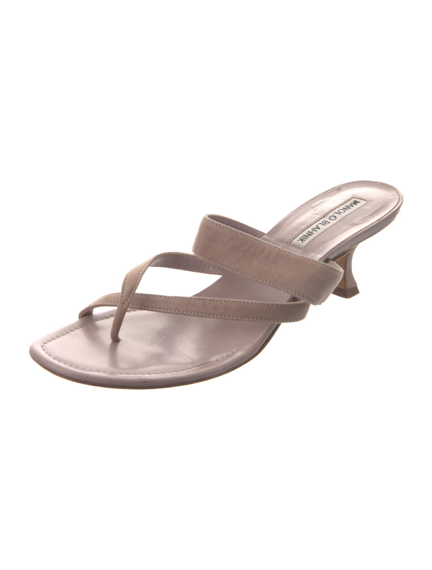 Manolo Blahnik Suede Slides