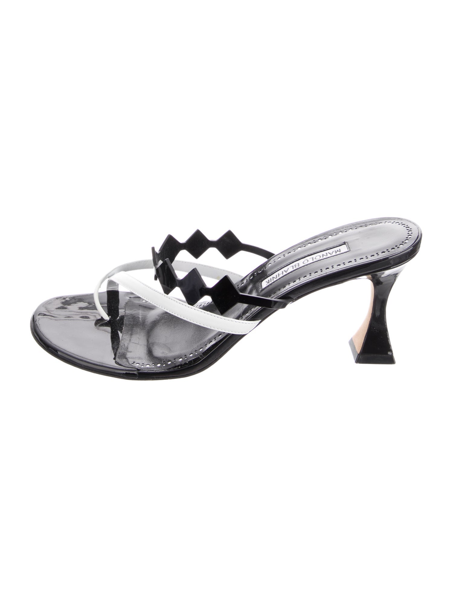 Manolo Blahnik Patent Leather Slides