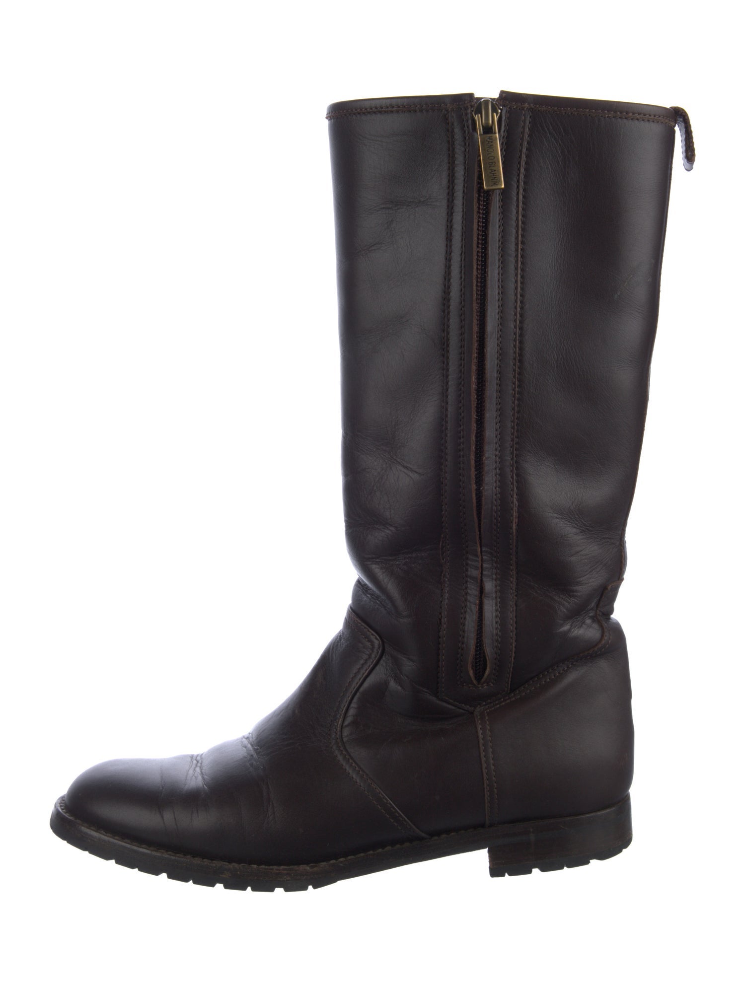 Manolo Blahnik Leather Riding Boots