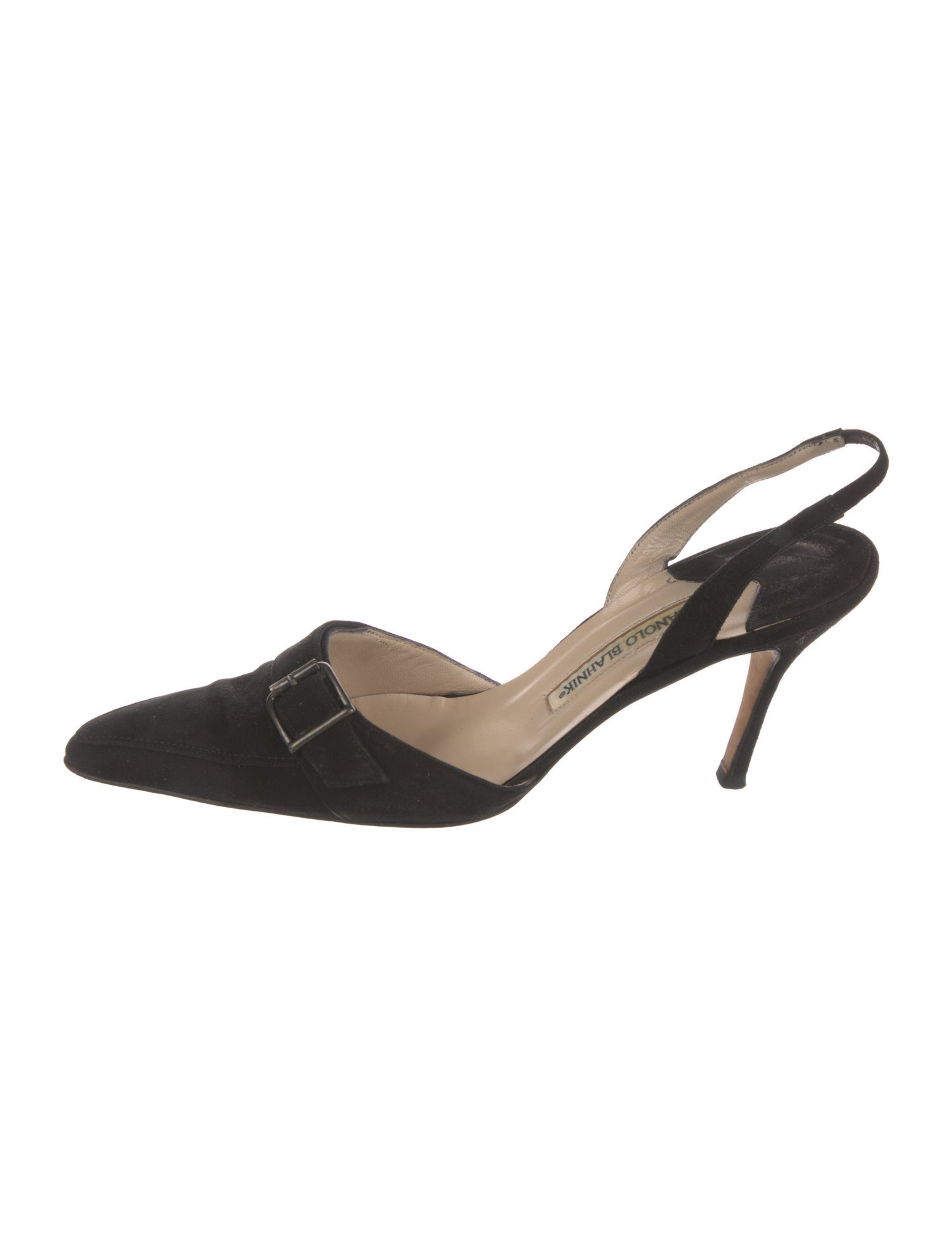 Manolo Blahnik Suede Slingback Pumps