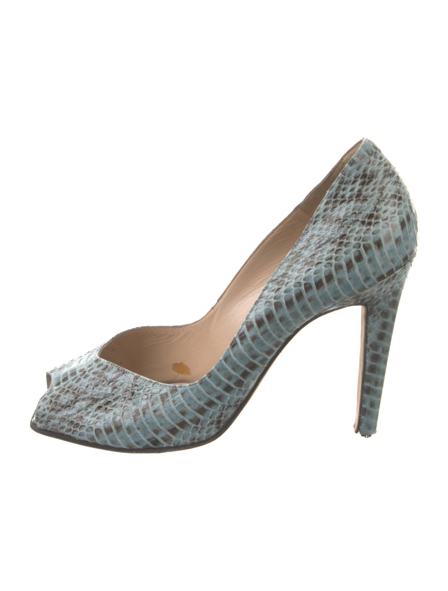 Manolo Blahnik Leather Animal Print Pumps