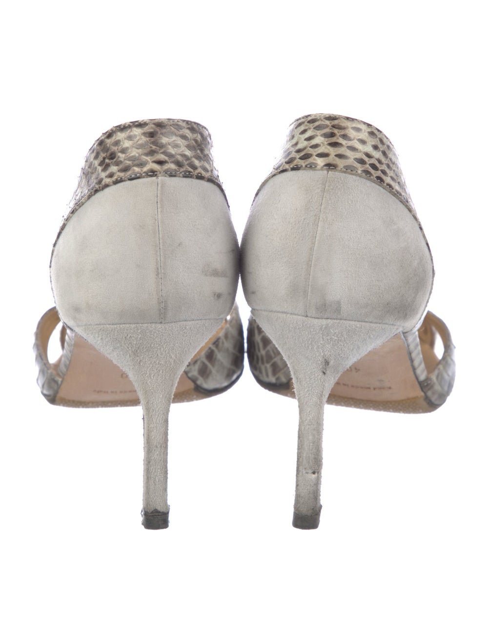 Manolo Blahnik Python D'Orsay Pumps Black, Brown … - image 4