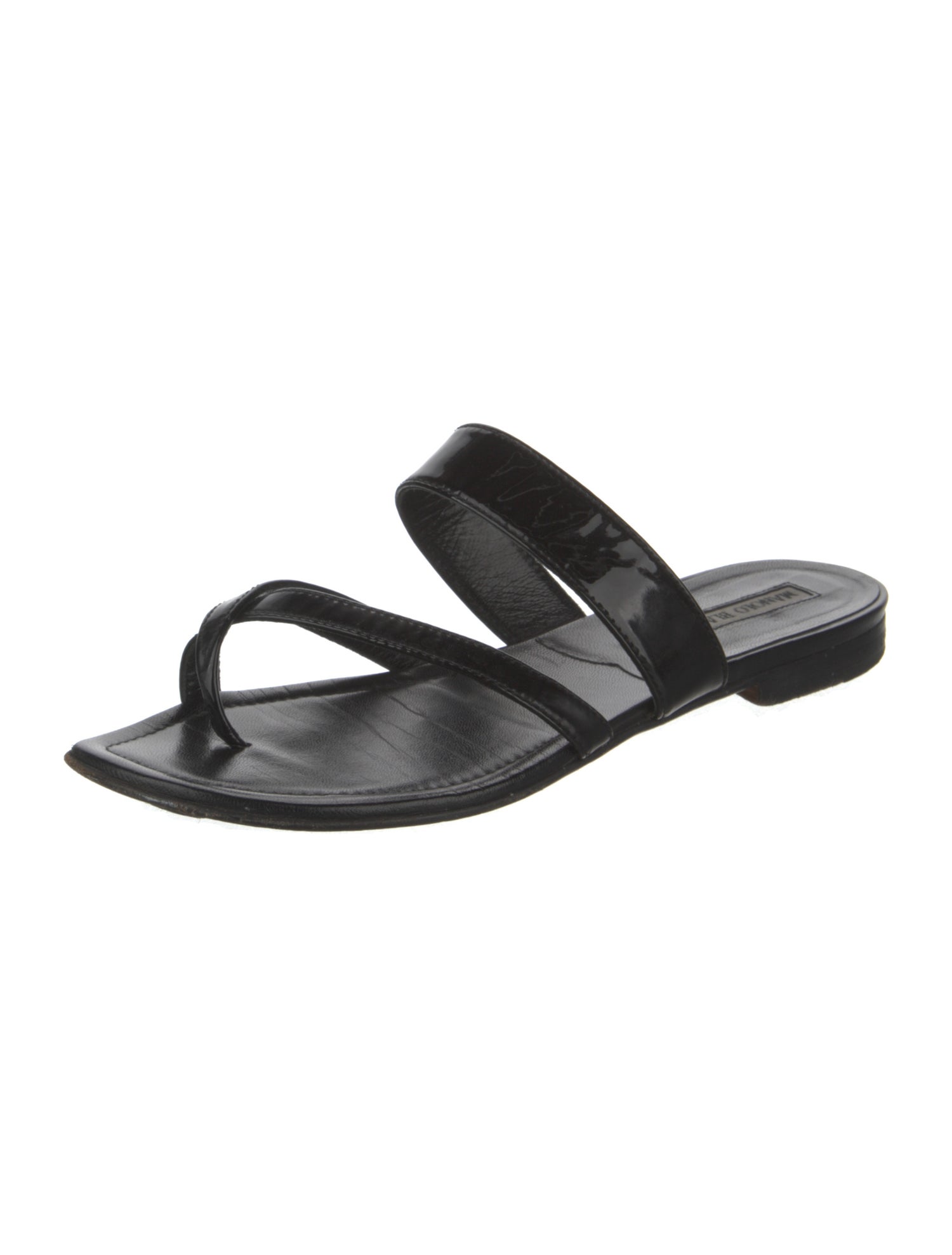 Manolo Blahnik Leather Slides