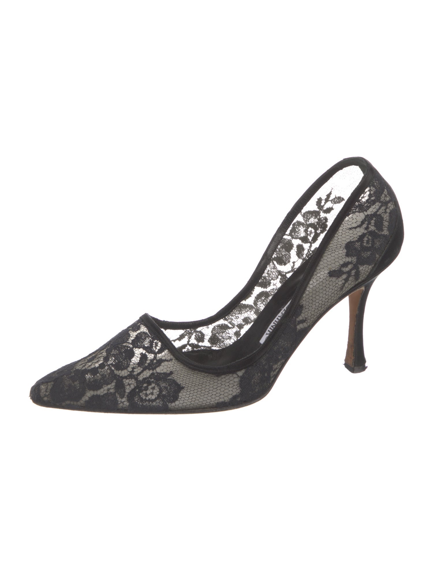 Manolo Blahnik Lace Lace Pattern Pumps