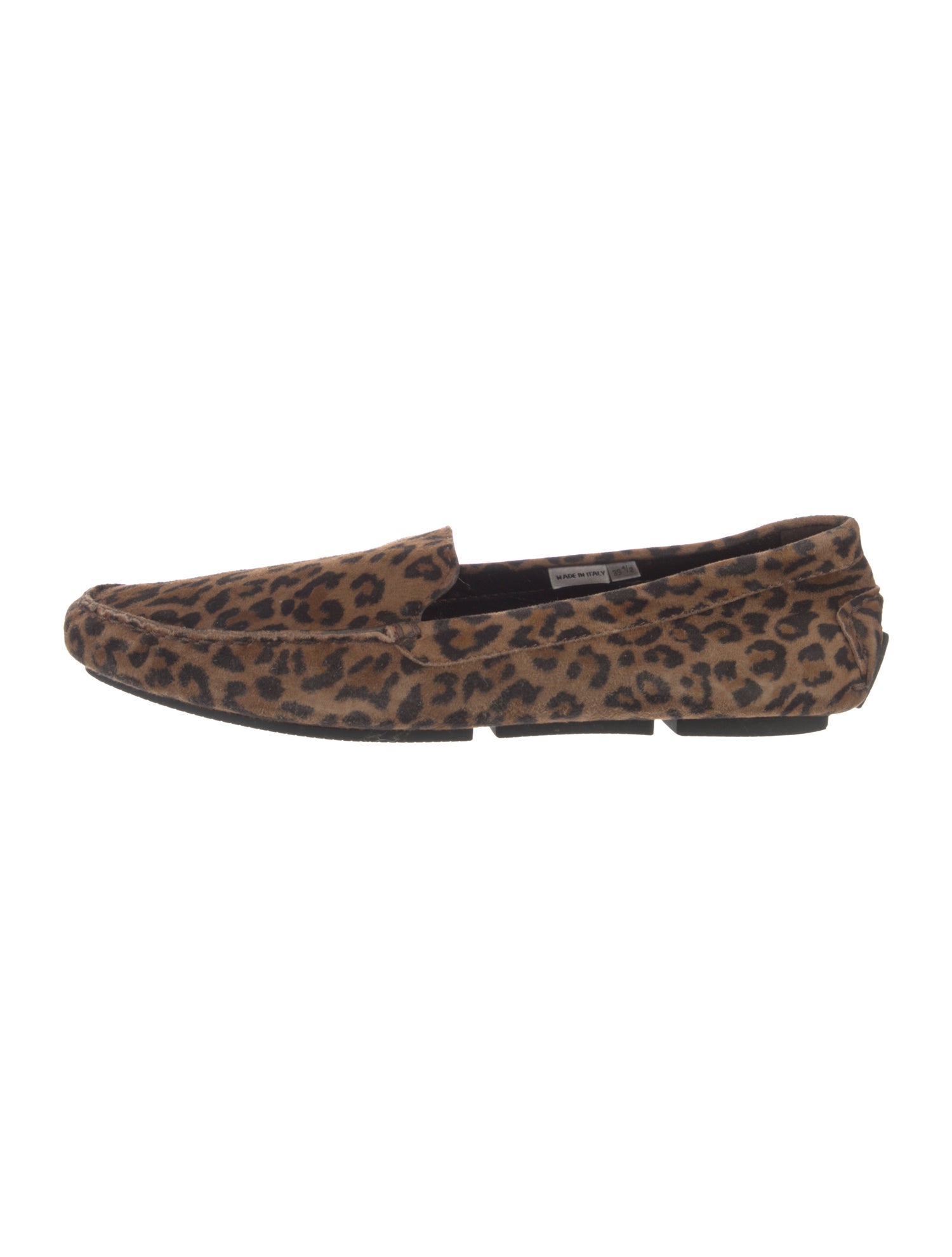 Manolo Blahnik Suede Animal Print Moccasins