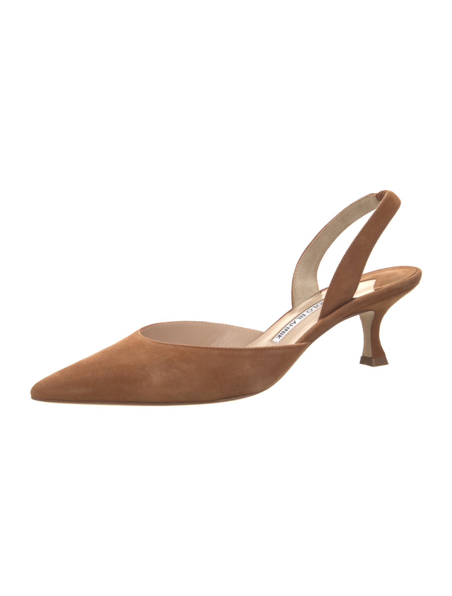 Manolo Blahnik Suede Slingback Pumps