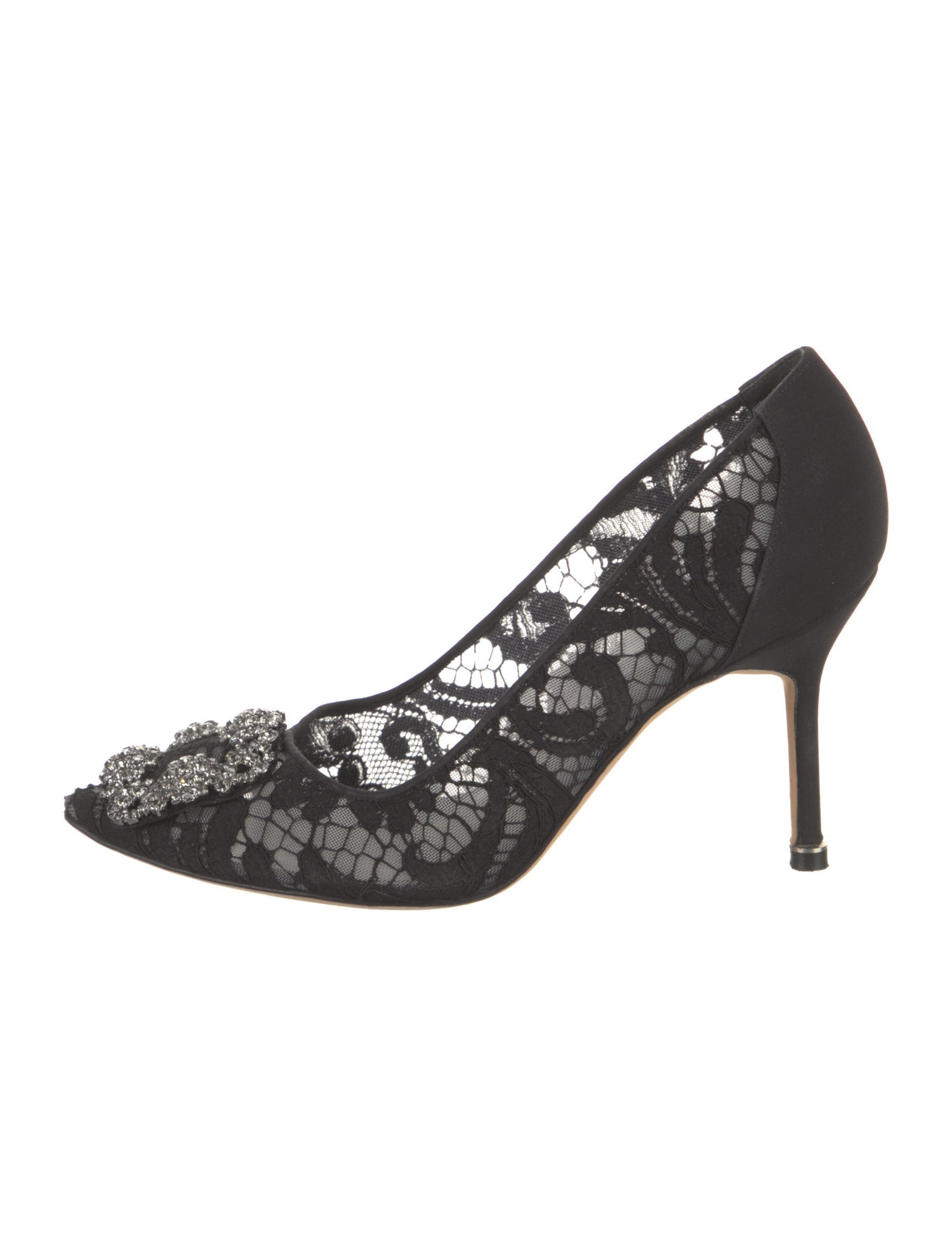 Manolo Blahnik Lace Lace Pattern Pumps