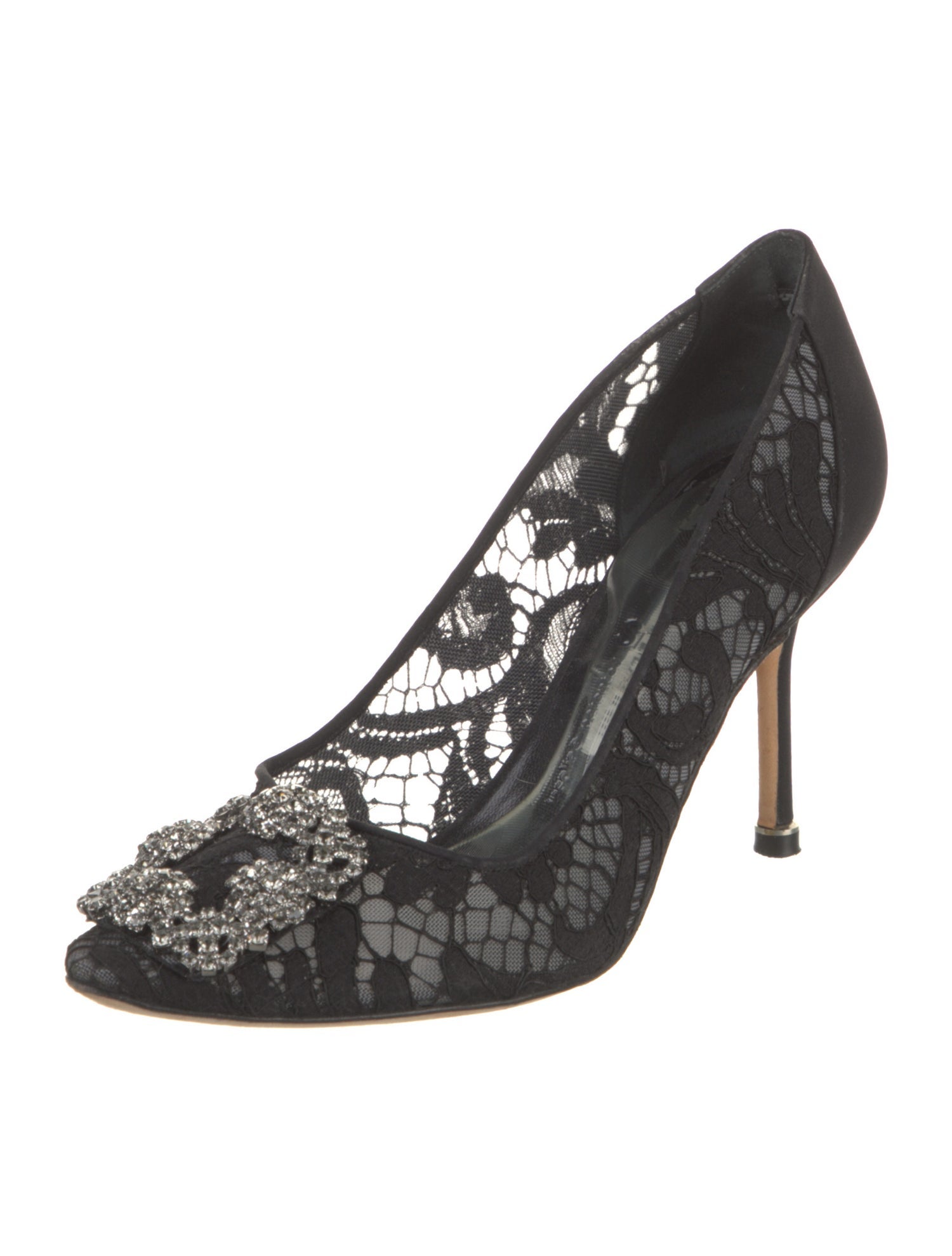 Manolo Blahnik Lace Lace Pattern Pumps