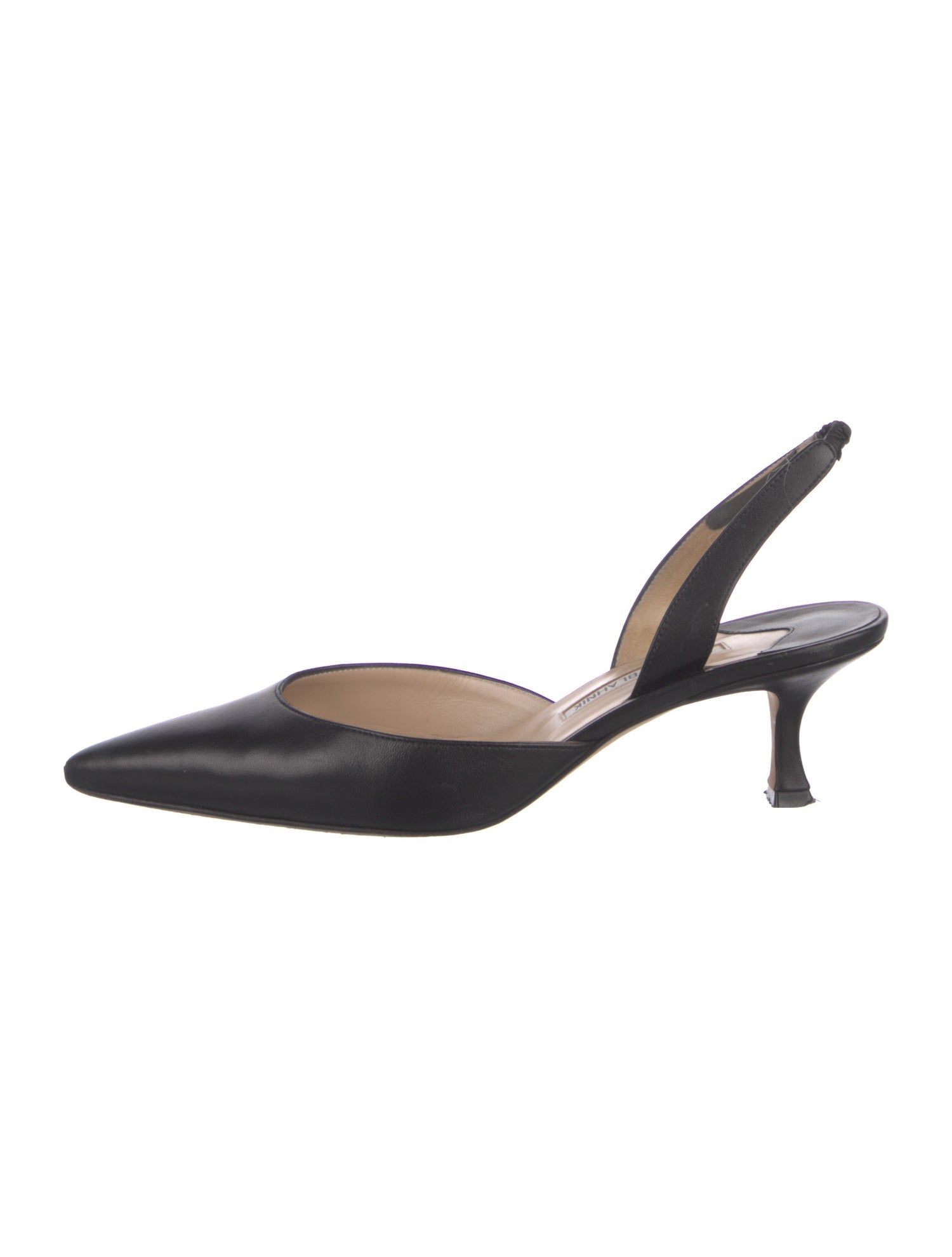 Manolo Blahnik Leather Slingback Pumps