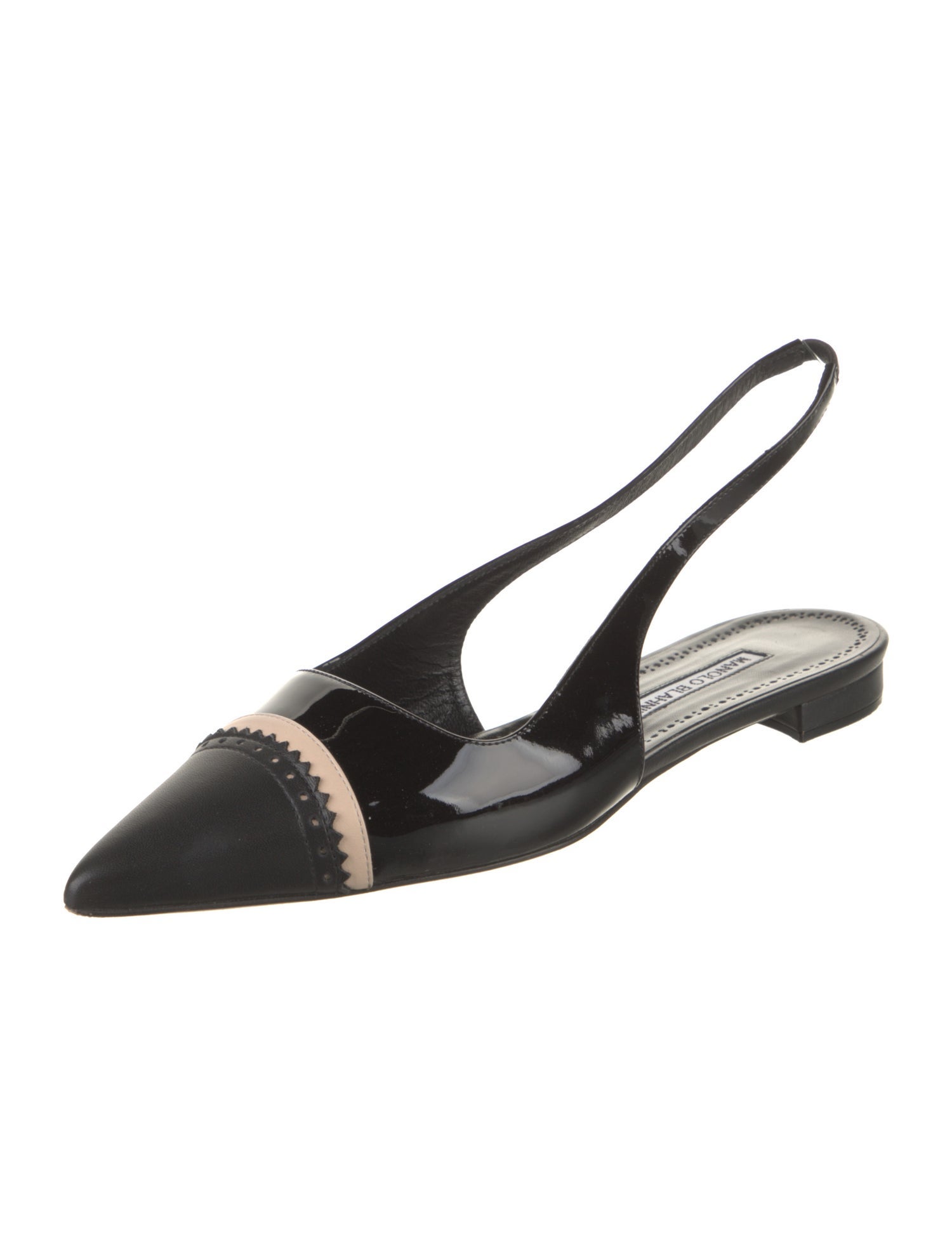 Manolo Blahnik Patent Leather Slingback Flats