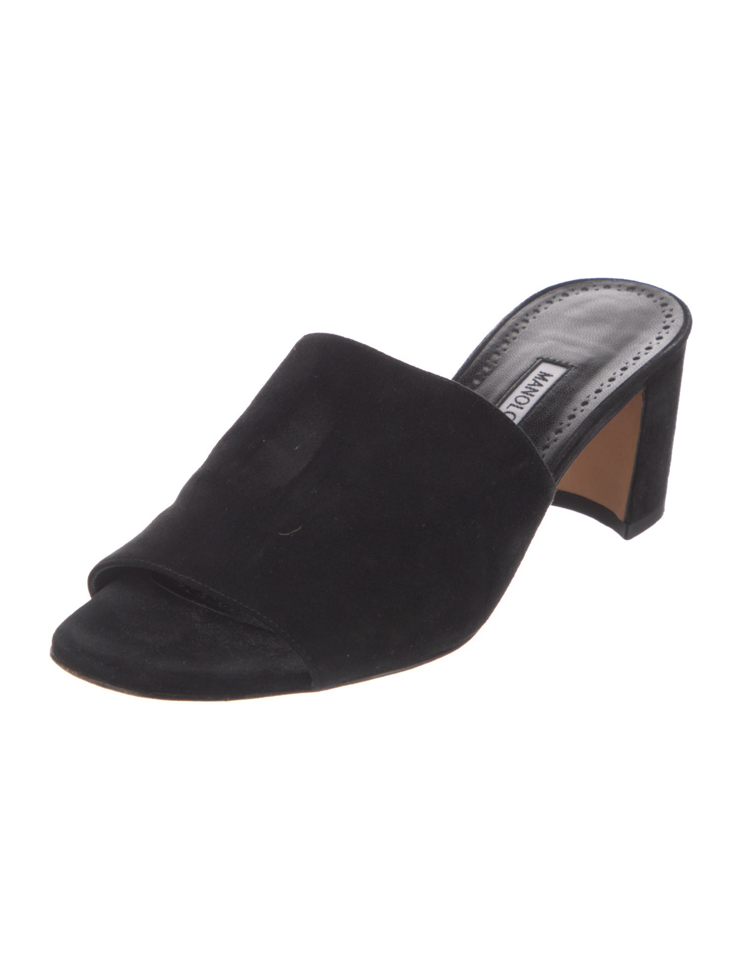 Manolo Blahnik Suede Slides