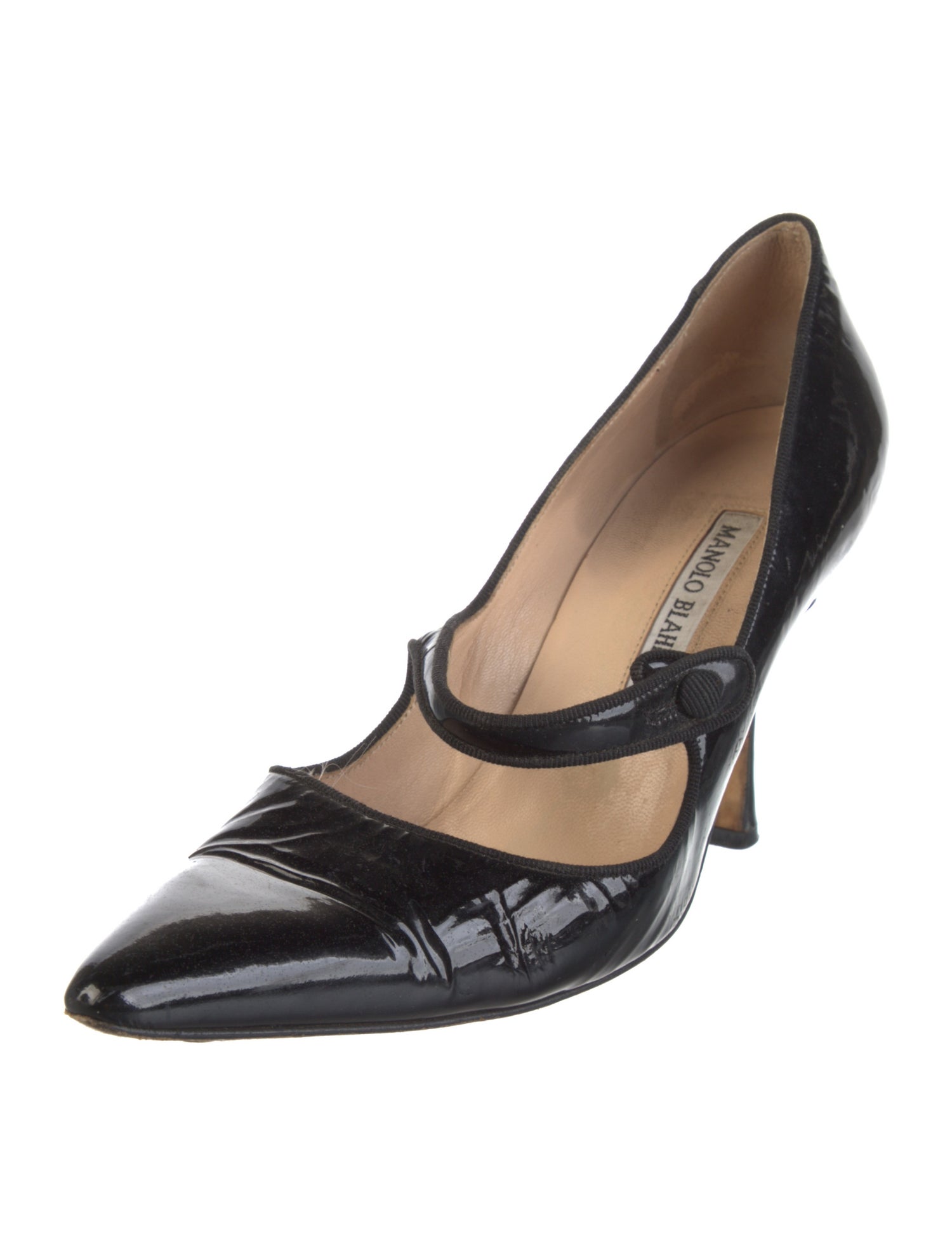 Manolo Blahnik Patent Leather D'Orsay Pumps