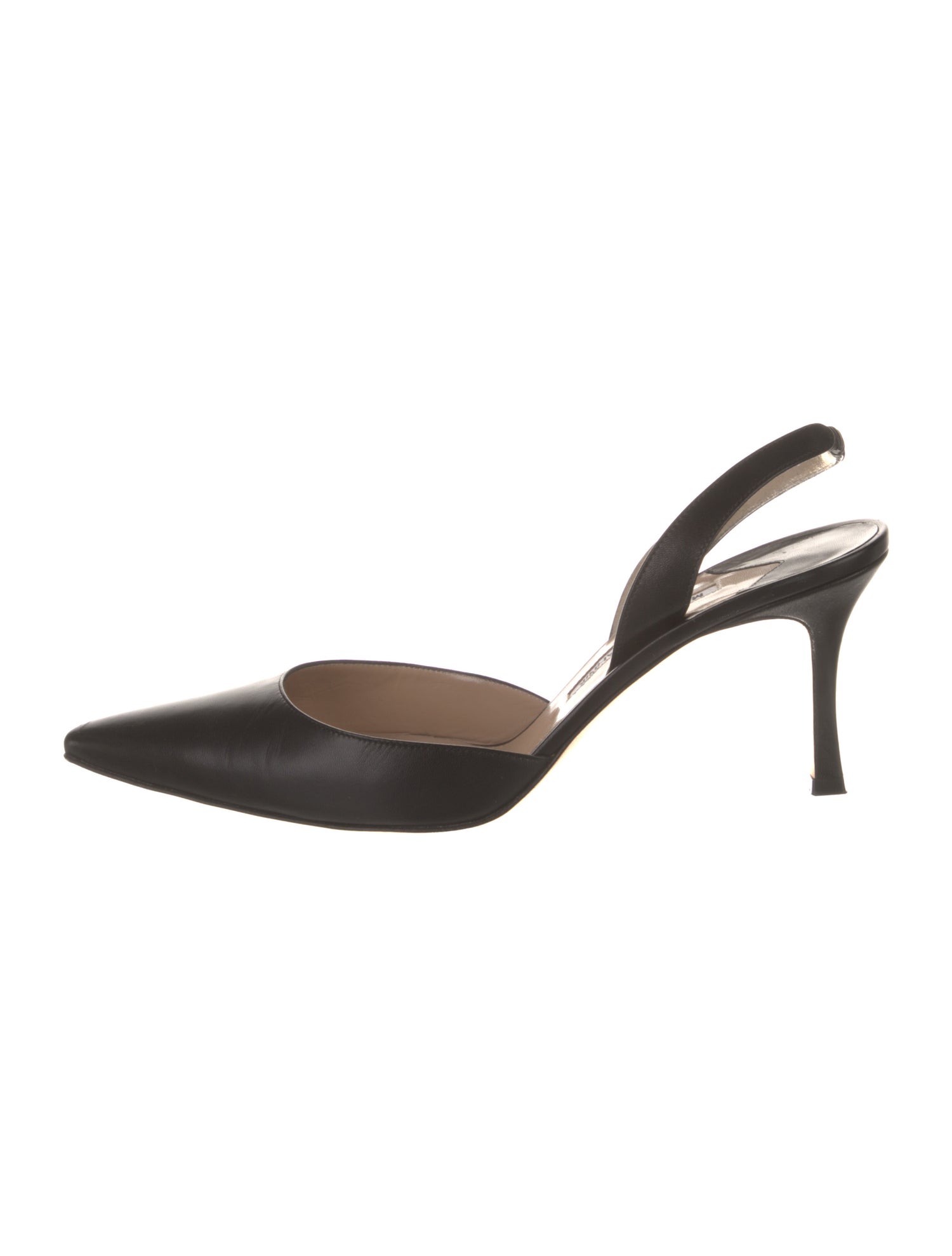 Manolo Blahnik Leather Slingback Pumps