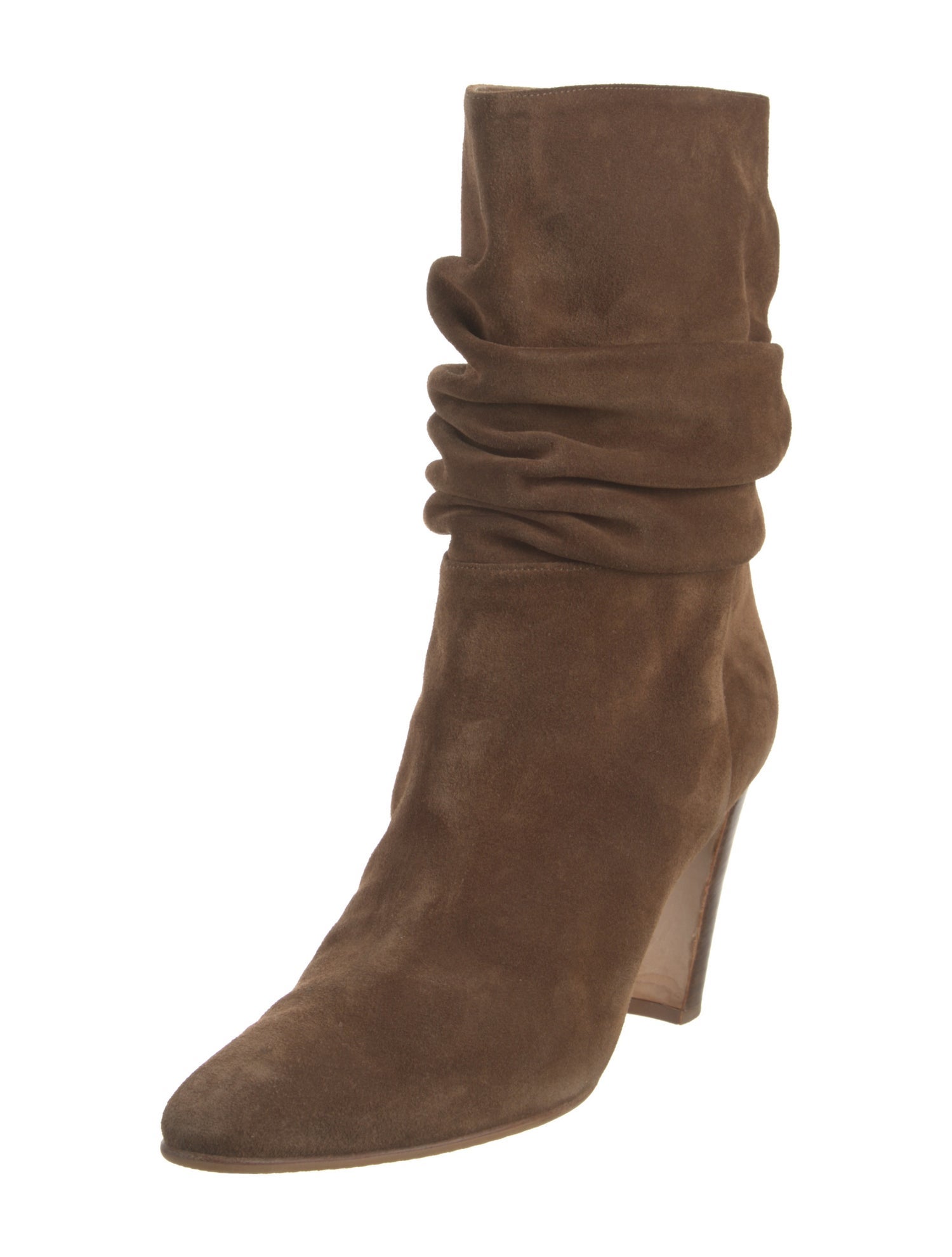 Manolo Blahnik Suede Slouch Boots
