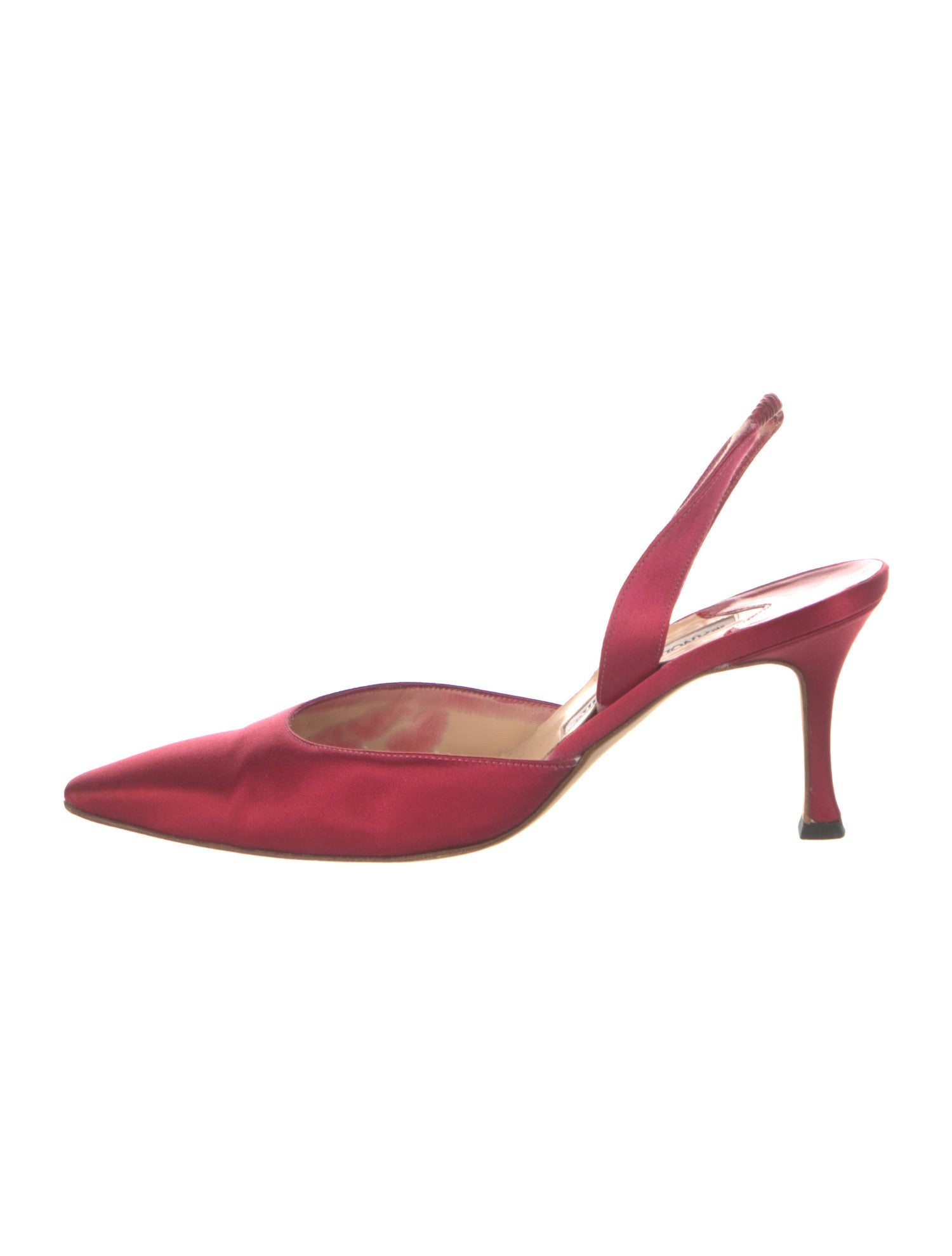 Manolo Blahnik Satin Slingback Pumps
