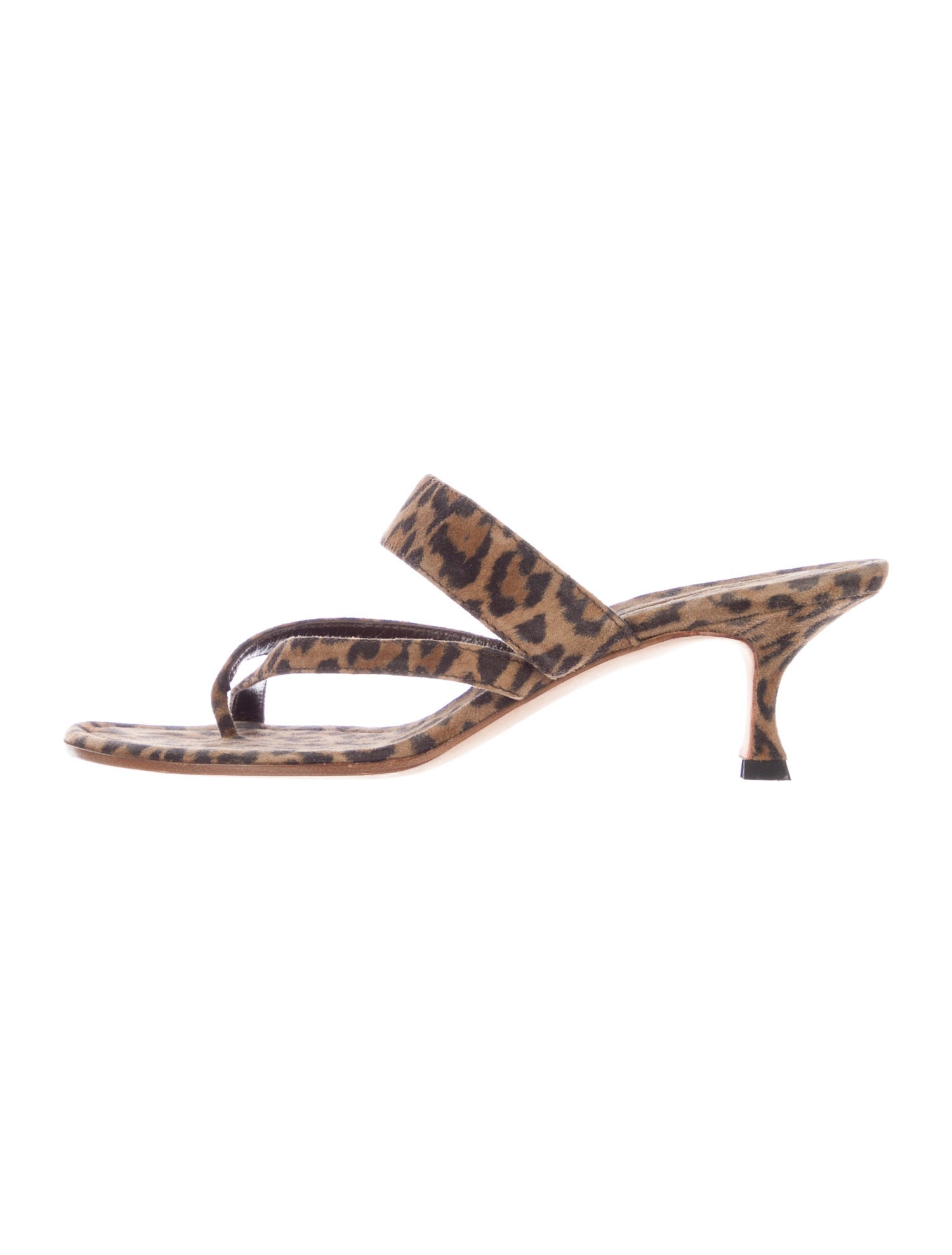 Manolo Blahnik Animal Print Slides