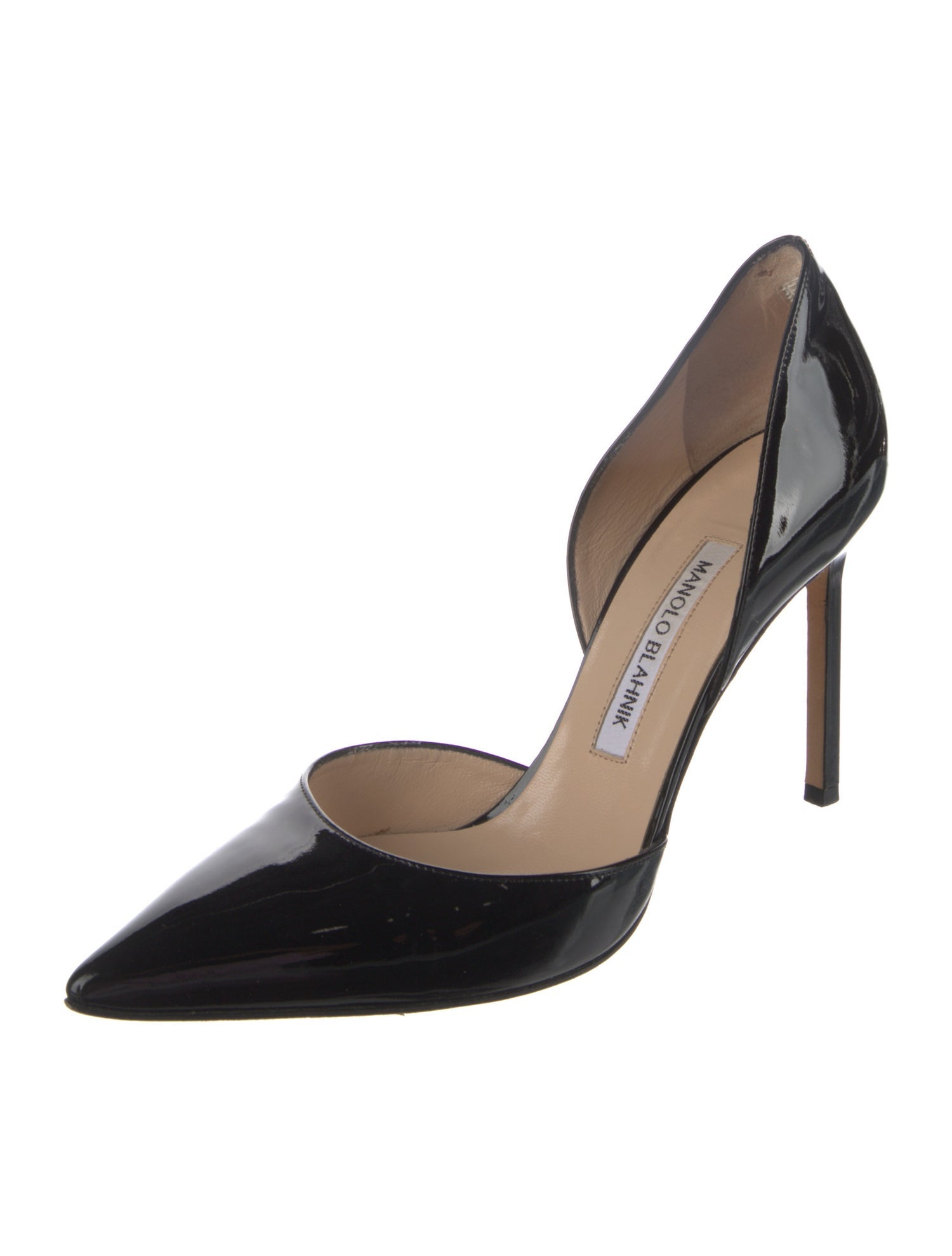Manolo Blahnik Patent Leather D'Orsay Pumps