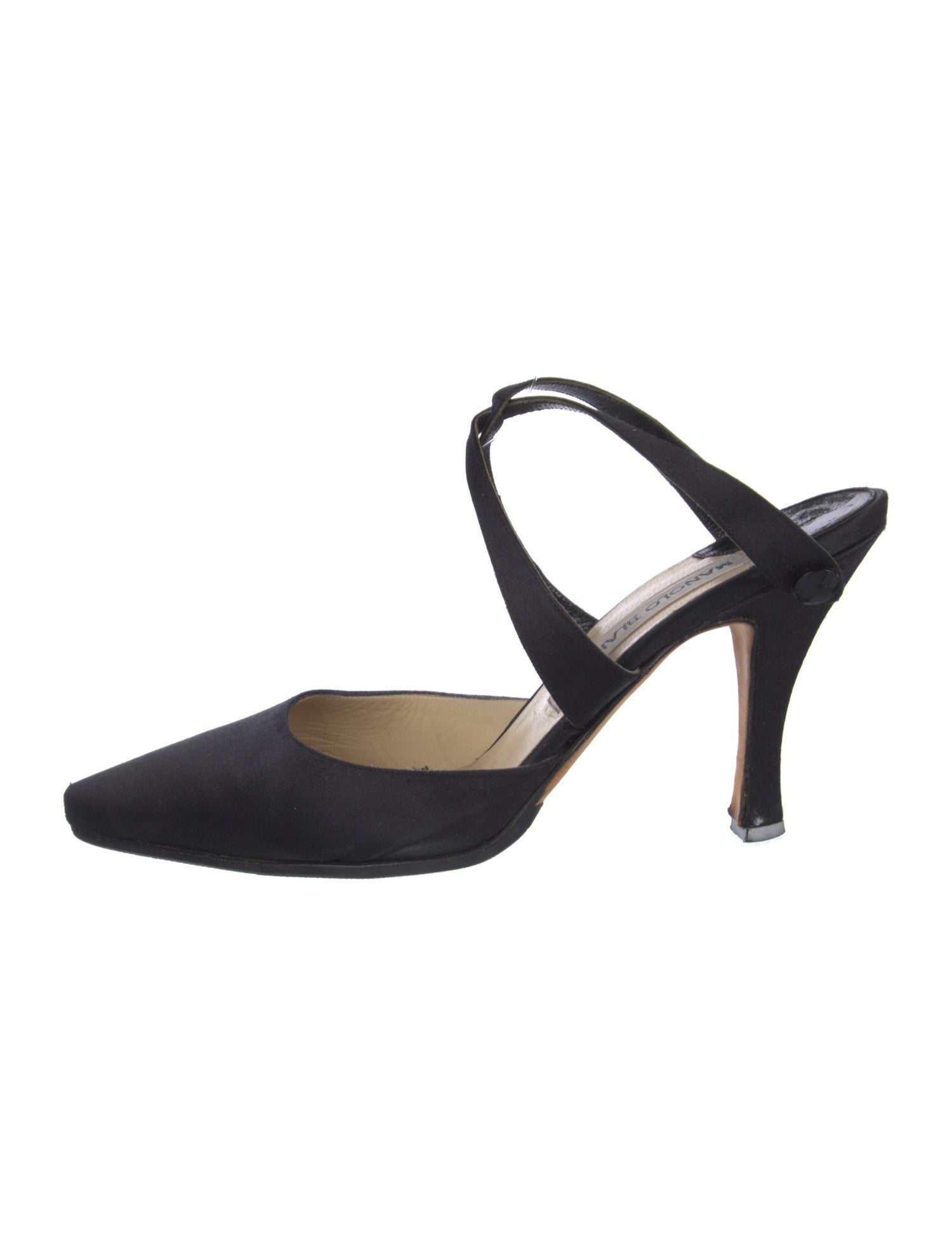 Manolo Blahnik Satin Mules