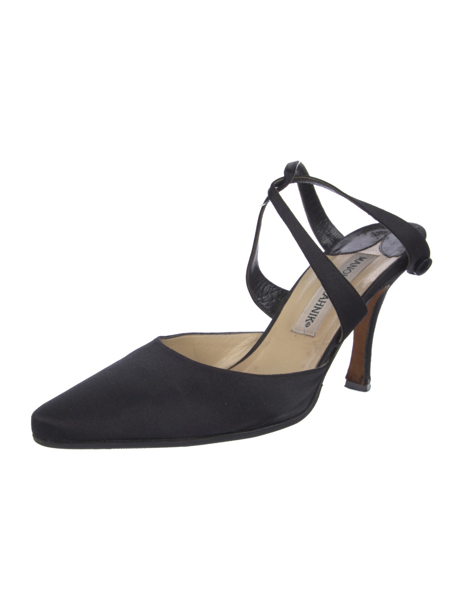 Manolo Blahnik Satin Mules