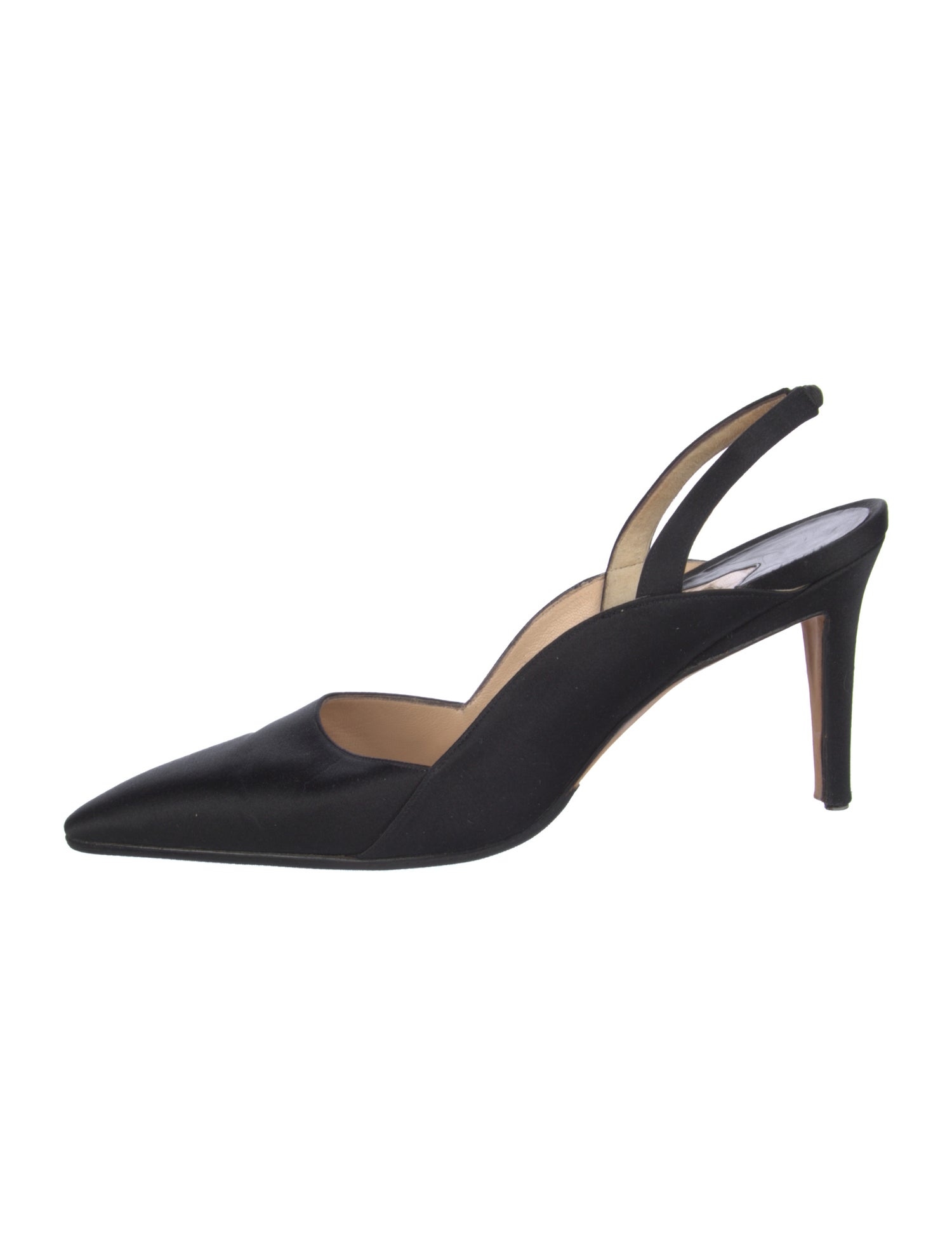 Manolo Blahnik Satin Slingback Pumps