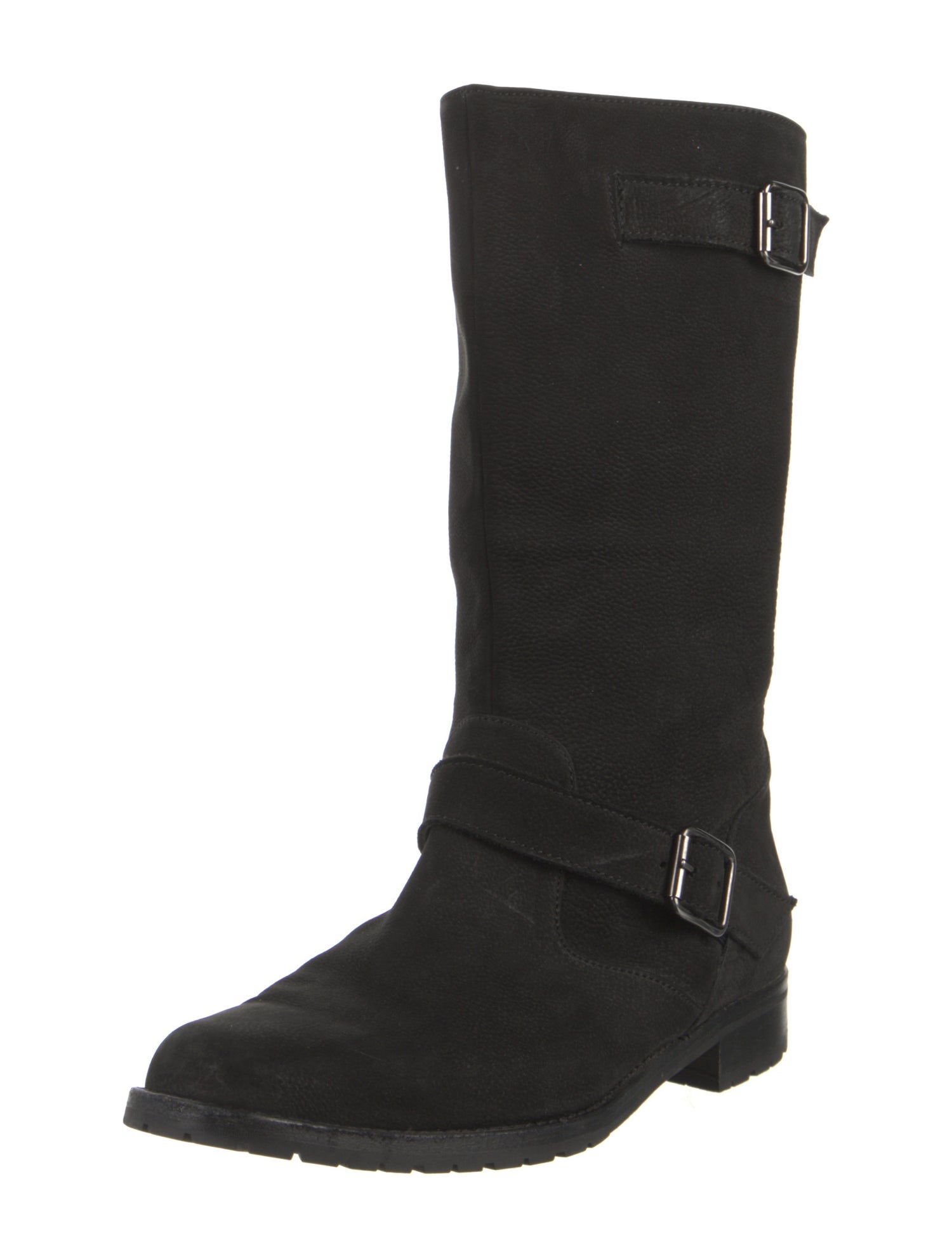 Manolo Blahnik Suede Moto Boots