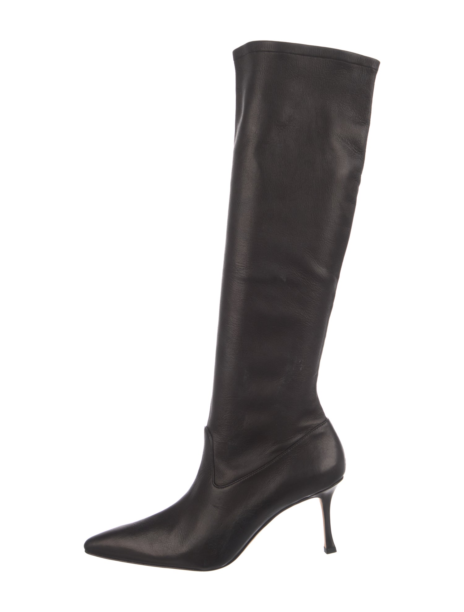 Manolo Blahnik Leather Sock Boots