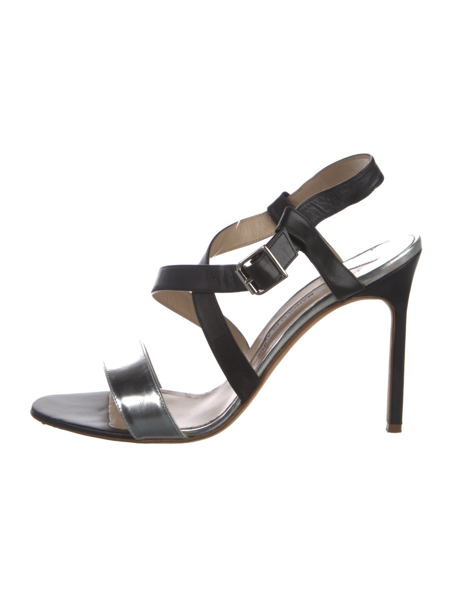 Manolo Blahnik Leather Slingback Sandals