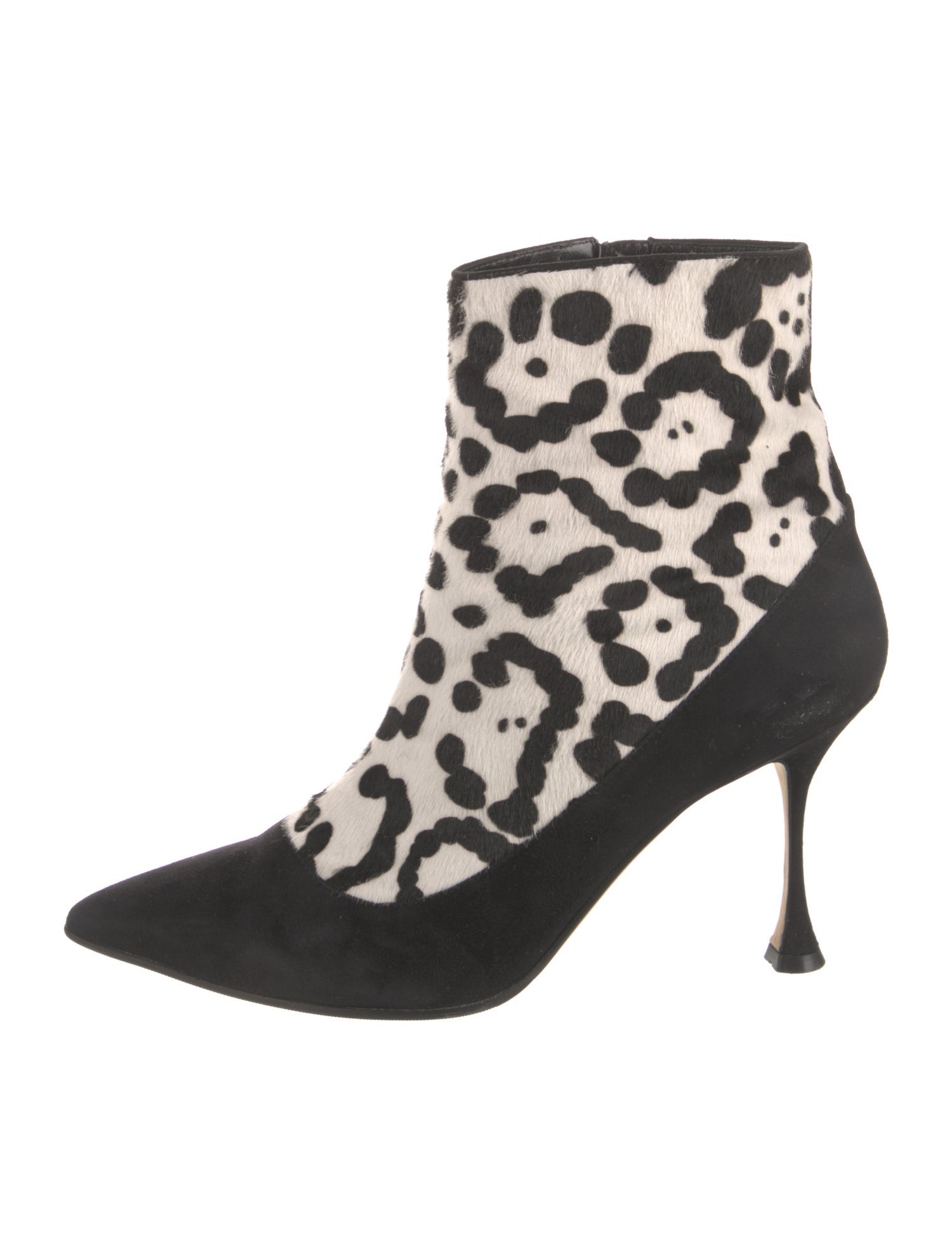 Manolo Blahnik Ponyhair Animal Print Boots