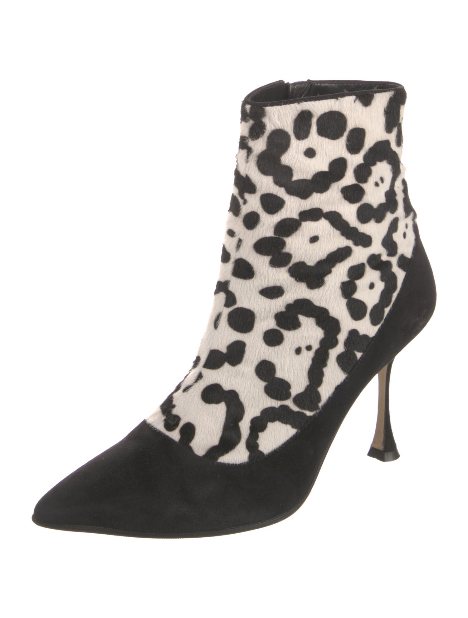 Manolo Blahnik Ponyhair Animal Print Boots