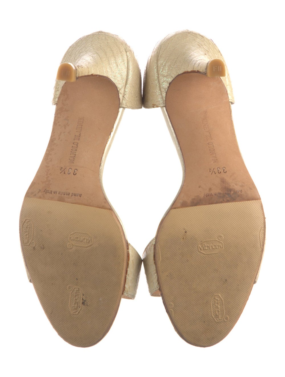 Manolo Blahnik Python Sandals Neutrals - image 5